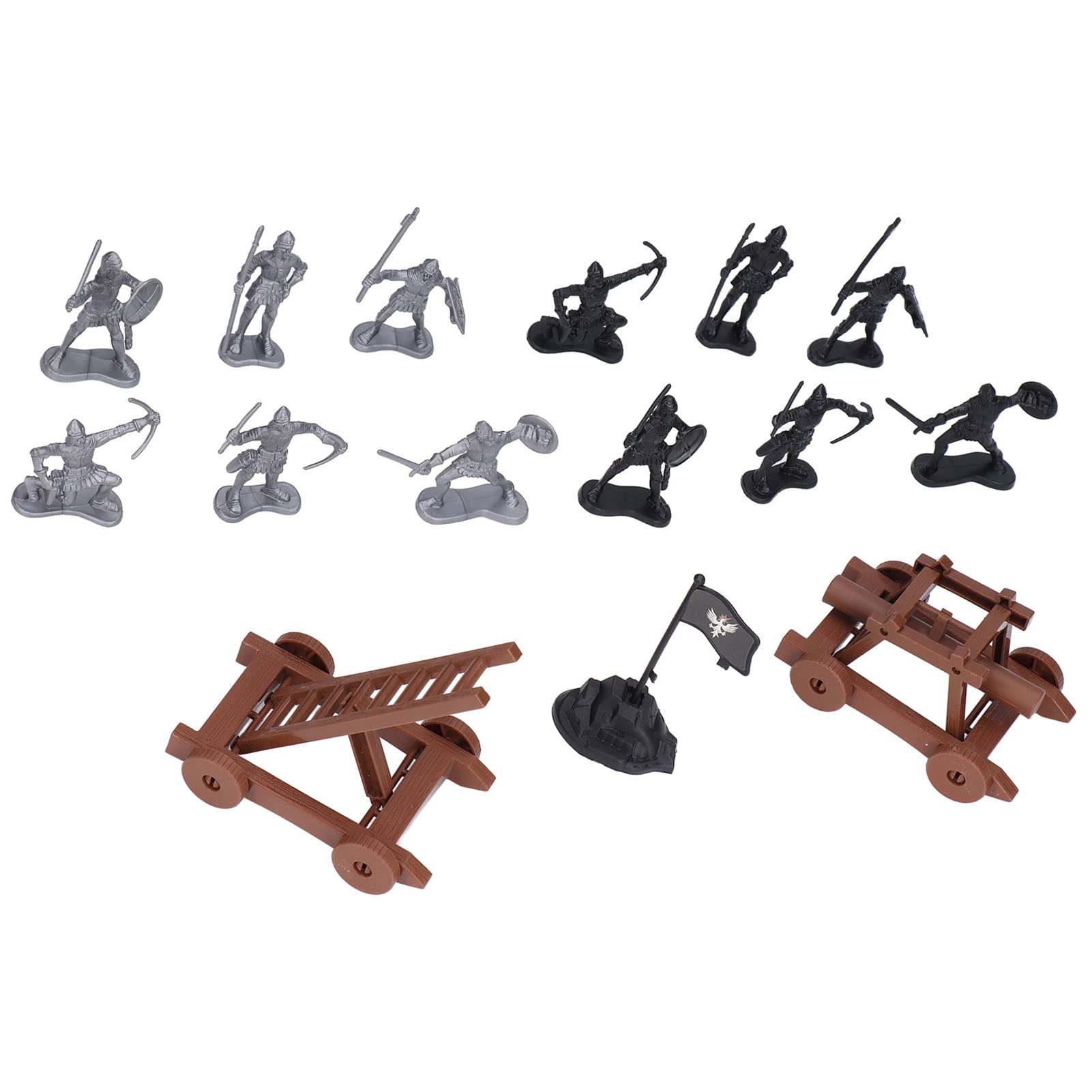 15Pcs Army Men Action Figures Playset - Military Soldier Toys for Boys & Kids - Green Plastic Toy Soldiers Set for Birthday Gifts & War-Themed Play Battles