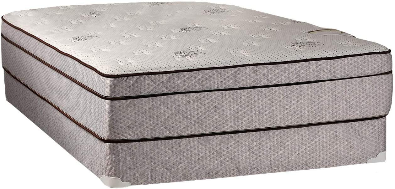 DS USA Soft Eurotop Full Mattress & Box Spring Set - Orthopedic Support for Bedroom Comfort