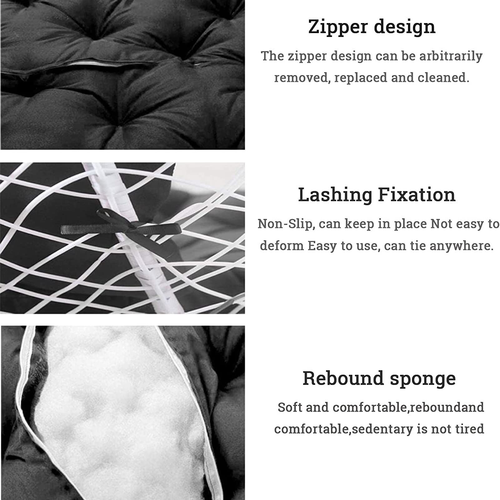 Premium Papasan Chair Cushion - Round Waterproof Outdoor Floor Pillow, Thick Hammock Swing Seat Pad for Hanging Basket Chairs | Perfect for Patio, Garden, and Indoor Relaxation