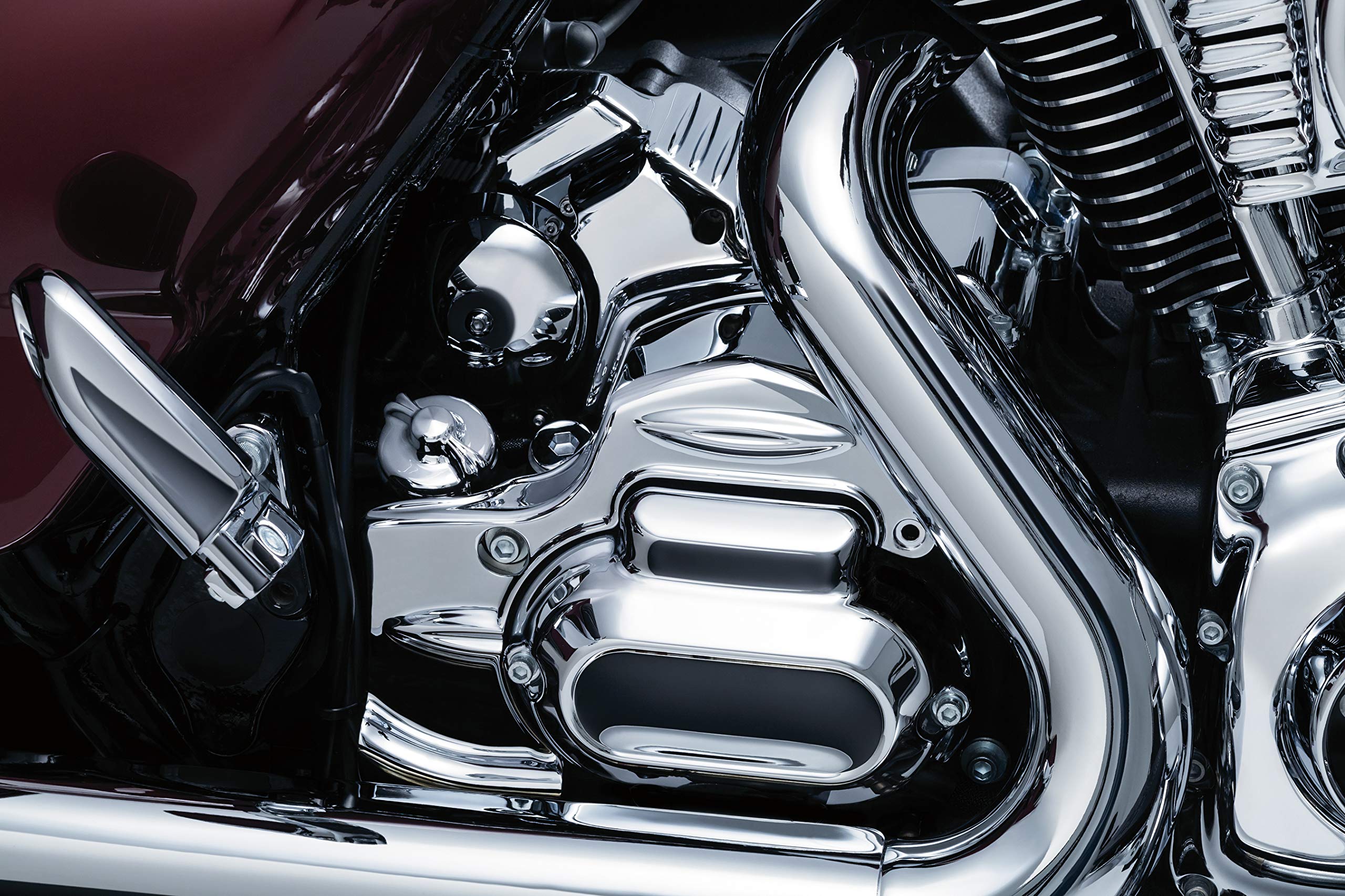 Kuryakyn 6950 Chrome Transmission Cover for 2009-2016 Harley-Davidson Touring & Trike Motorcycles - Fits Stock Head Pipes | Durable Protection & Sleek Style for Long Rides & Custom Builds