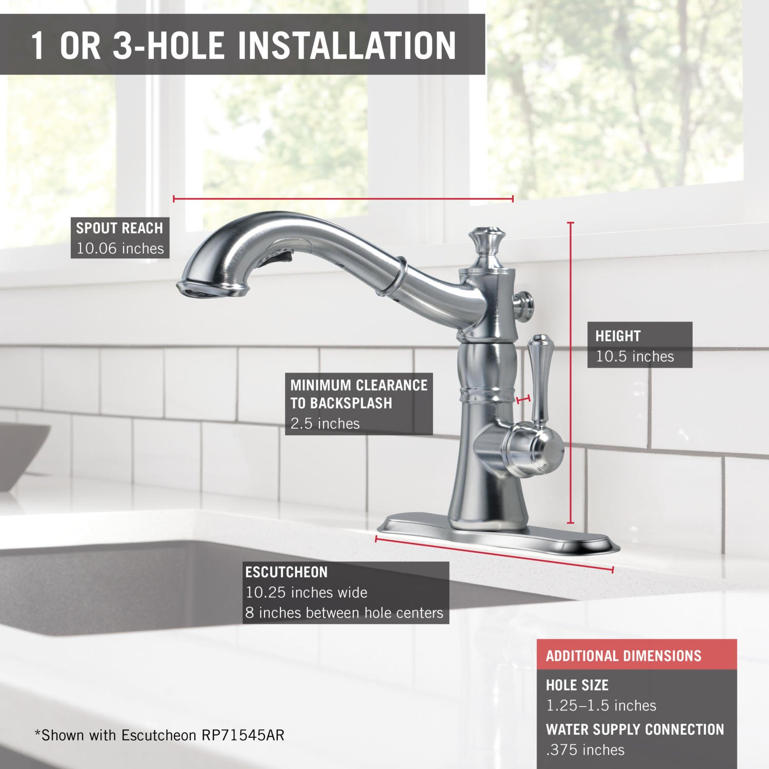 Delta Cassidy Pull-Out Kitchen Faucet in Polished Nickel - 4197-PN-DST with Magnetic Docking Spray Head for Easy Sink Cleaning | Perfect for Modern Kitchens & Dishwashing