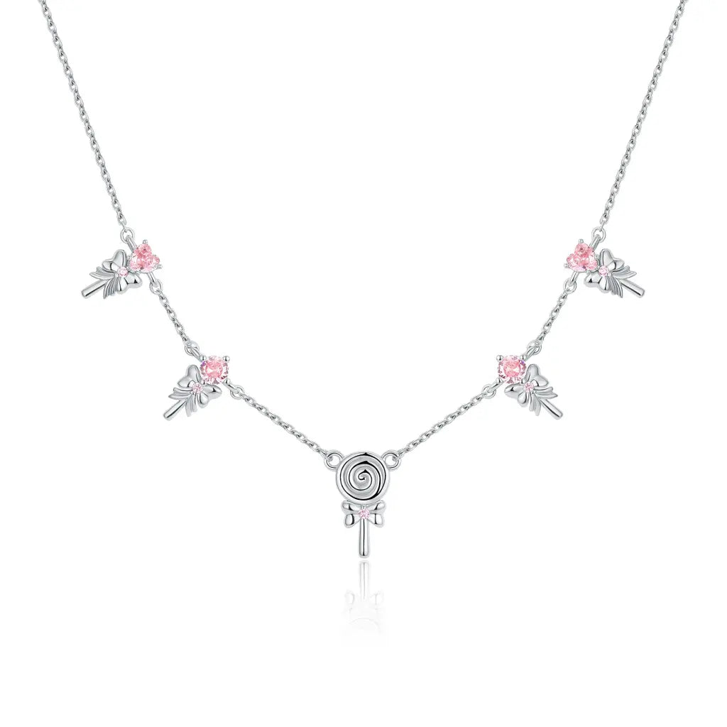 Lollipop Love Choker Necklace - Cute Candy Heart Choker for Women & Teens - Perfect for Valentine's Day, Date Night & Sweet 16 Parties