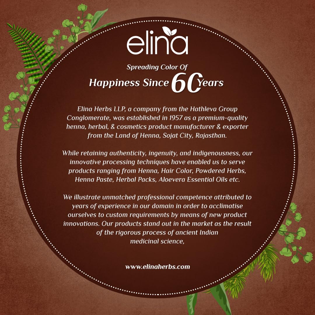 Elina Pure Natural 100% Organic Shikakai Powder (Acacia Concinna) - Chemical-Free Hair Cleanser & Conditioner for Men & Women | Promotes Hair Growth & Scalp Health | Ideal for Ayurvedic Hair Care Routine | 100g Pack