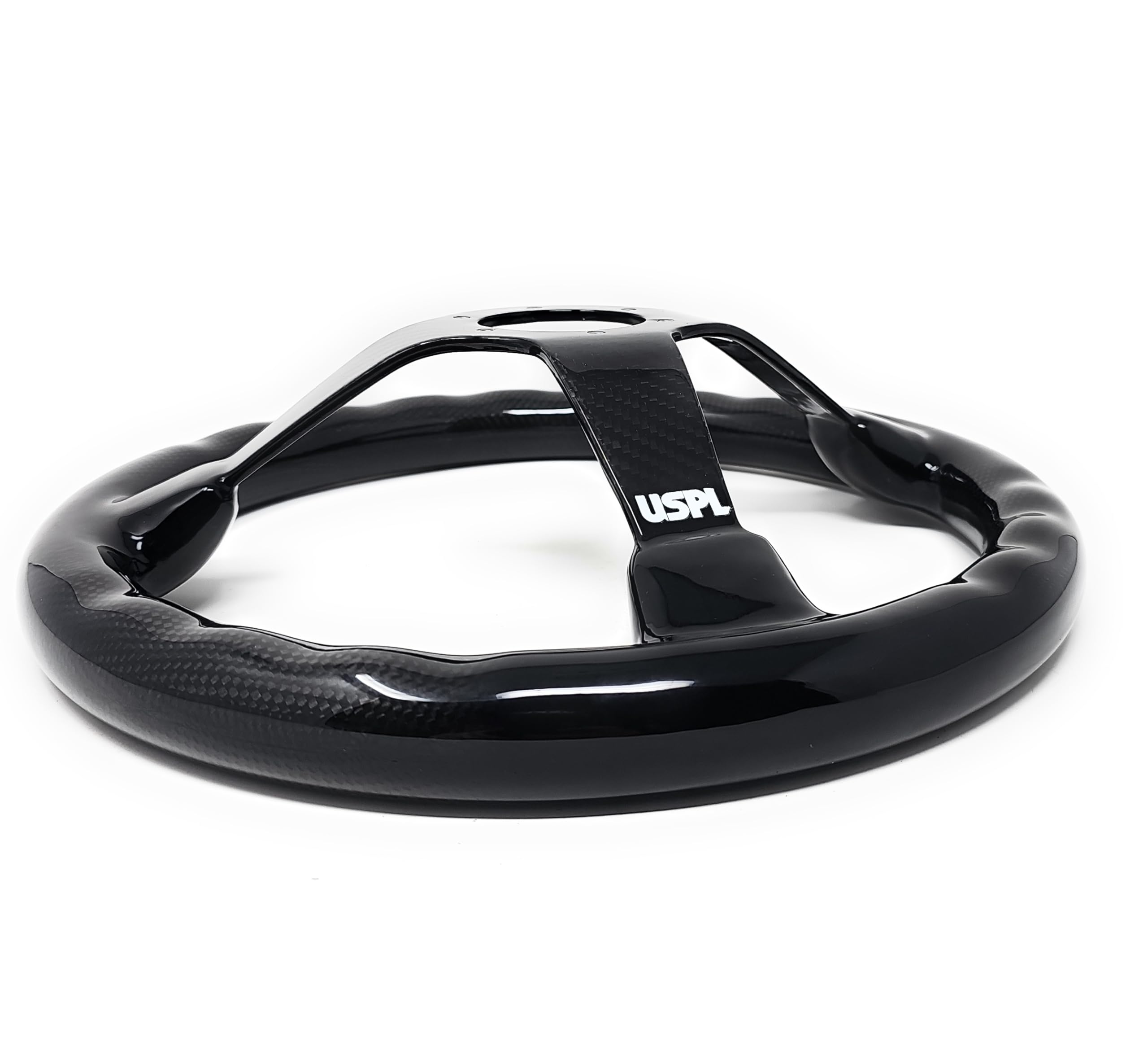 Premium Real Carbon Fiber Steering Wheel - Performance Lab WHEEL-CF007 | Lightweight Racing Wheel for Sports Cars, Drift & Track Day Enthusiasts | Enhanced Grip & Style Upgrade