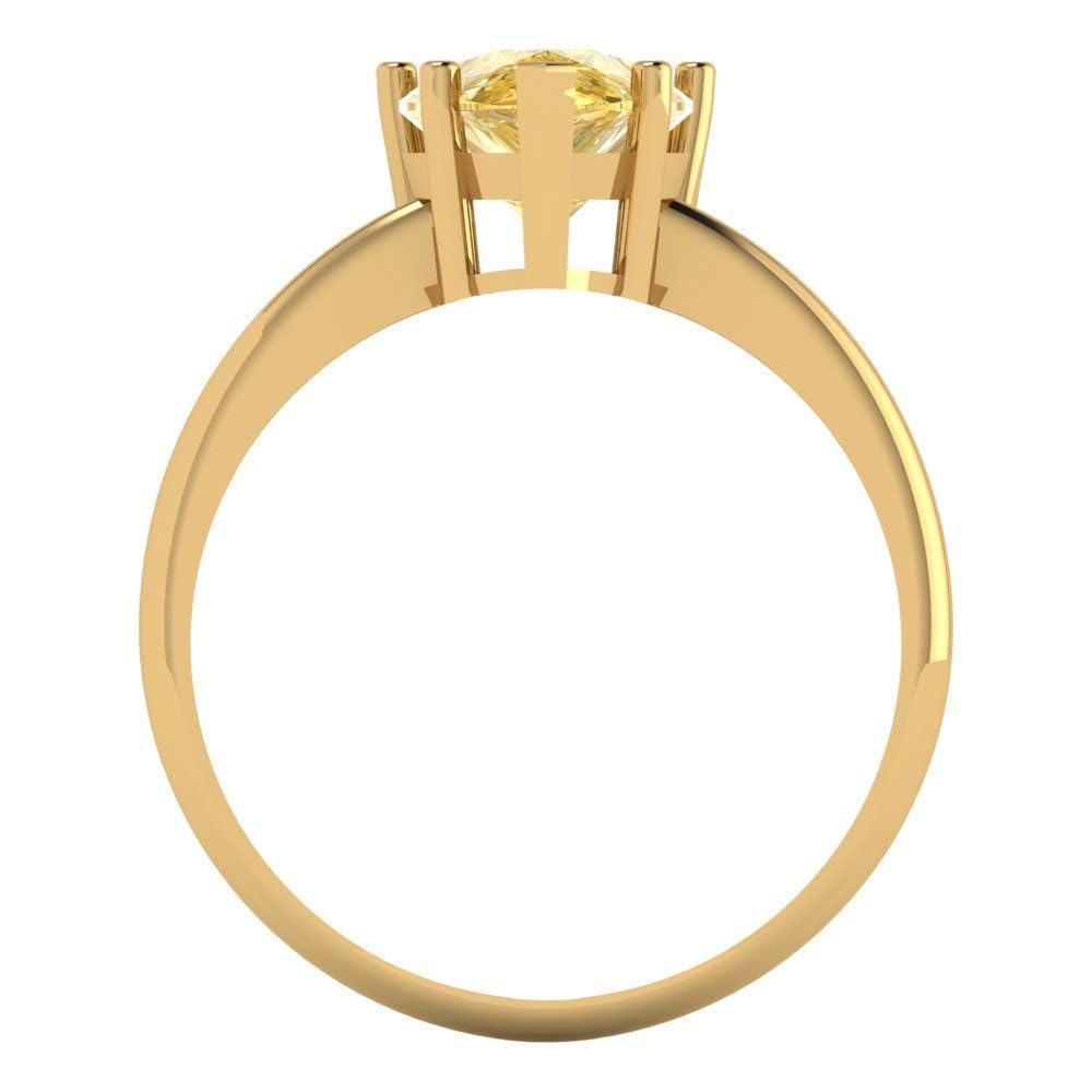 2.50ct Pear Citrine Engagement Ring in 14k Gold for Bridal & Anniversary