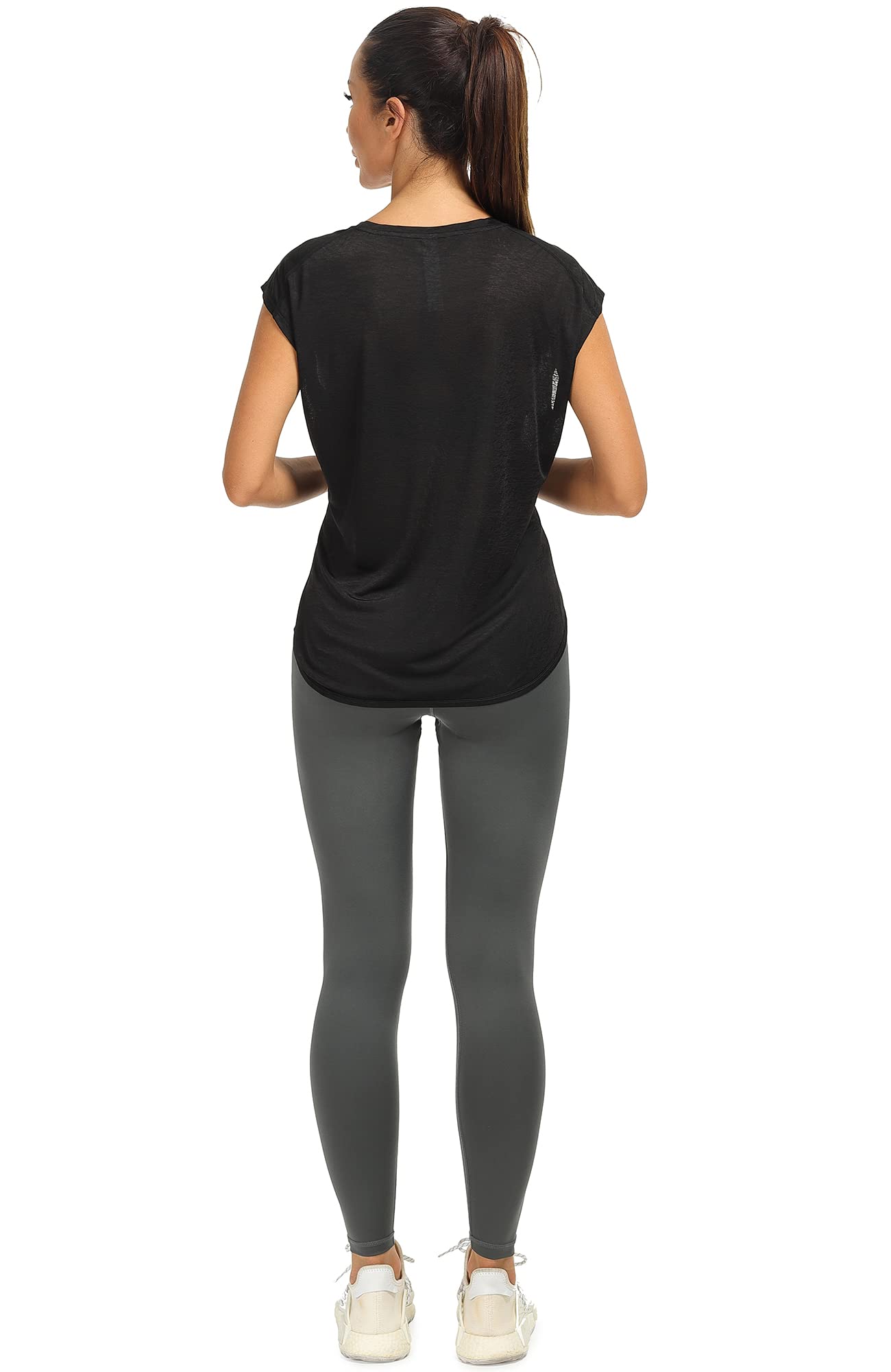 Icyzone Women's Workout T-Shirt - Breathable Fitness Top for Gym, Yoga, Running & Exercise | Cap Sleeve Activewear for Women | Perfect for Workouts, Yoga Classes & Outdoor Activities