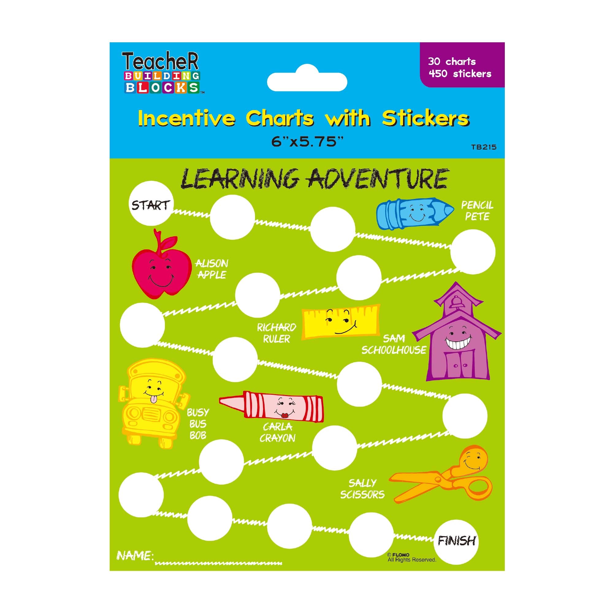 30-Piece Incentive Charts with 450 Stickers - 6