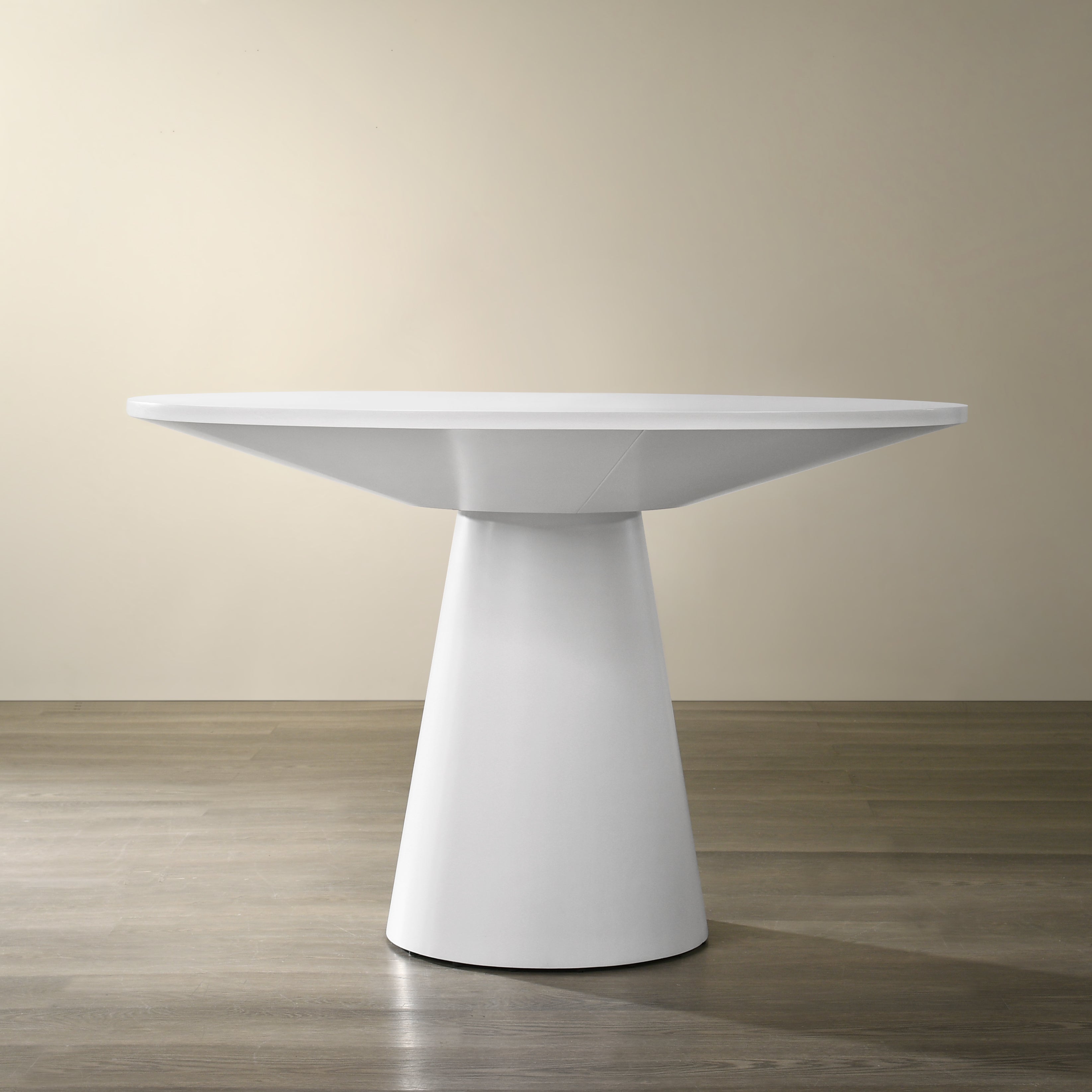 Rocco Contemporary 48-Inch Pedestal Dining Table - Modern Round Kitchen Table for Small Spaces, Perfect for Apartments, Breakfast Nooks & Cozy Dining Rooms