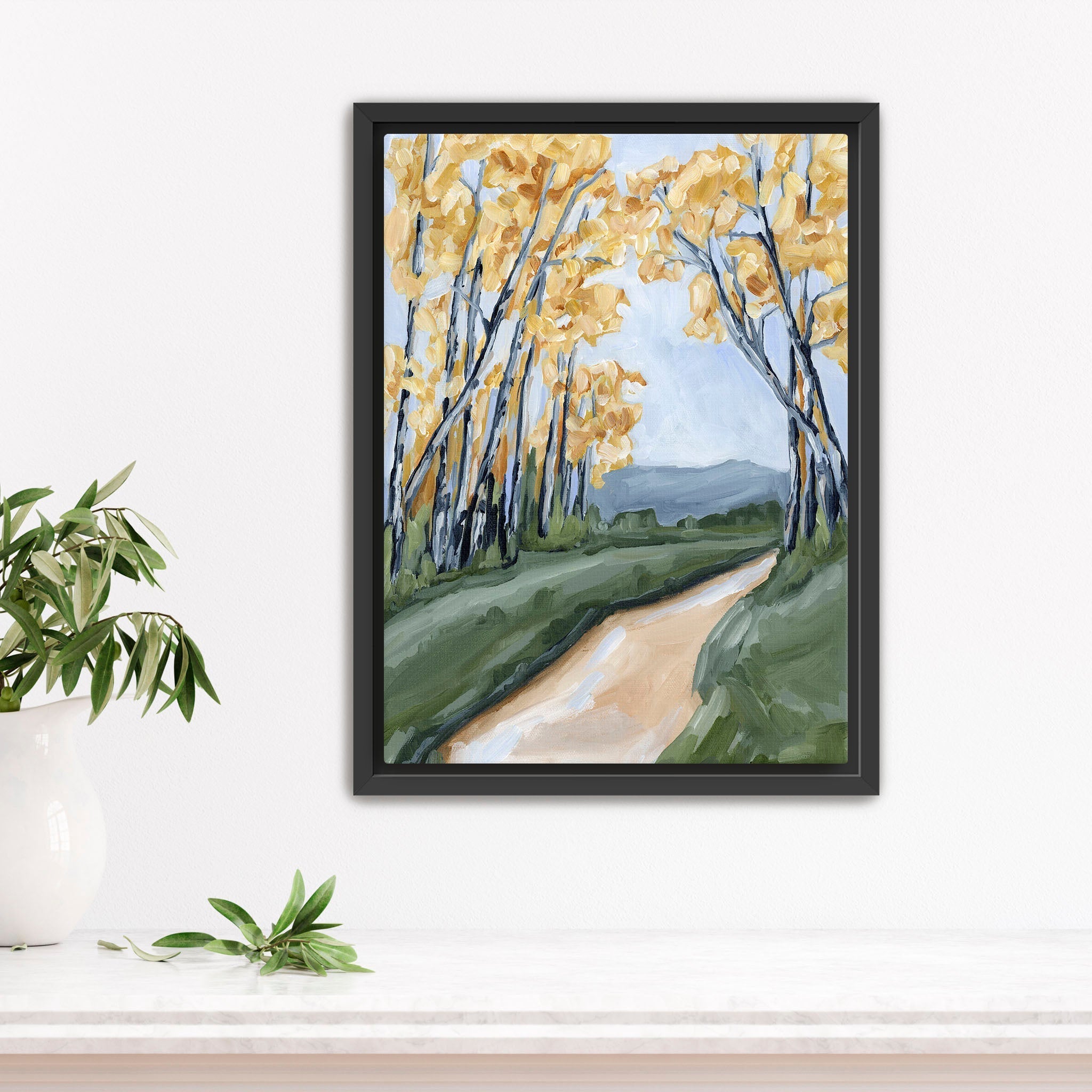 September Trees Art Print - Autumn Landscape Wall Decor for Home, Office & Gifts | Fall Nature Artwork for Living Room, Bedroom & Interior Design