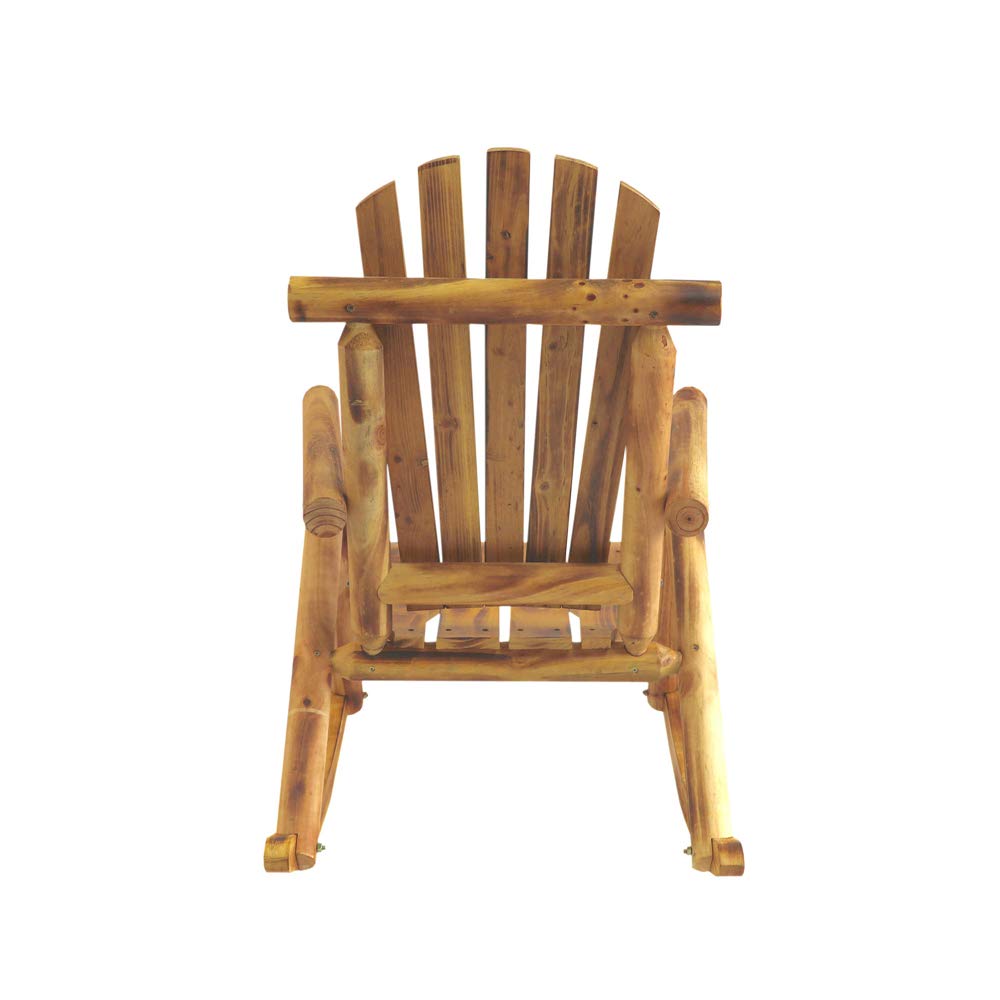 Premium Wooden Rocking Chair for Patio, Porch & Living Room - Indoor/Outdoor Use - Handcrafted Log Design for Relaxation & Comfort - Perfect for Reading, Nursing or Enjoying Your Backyard