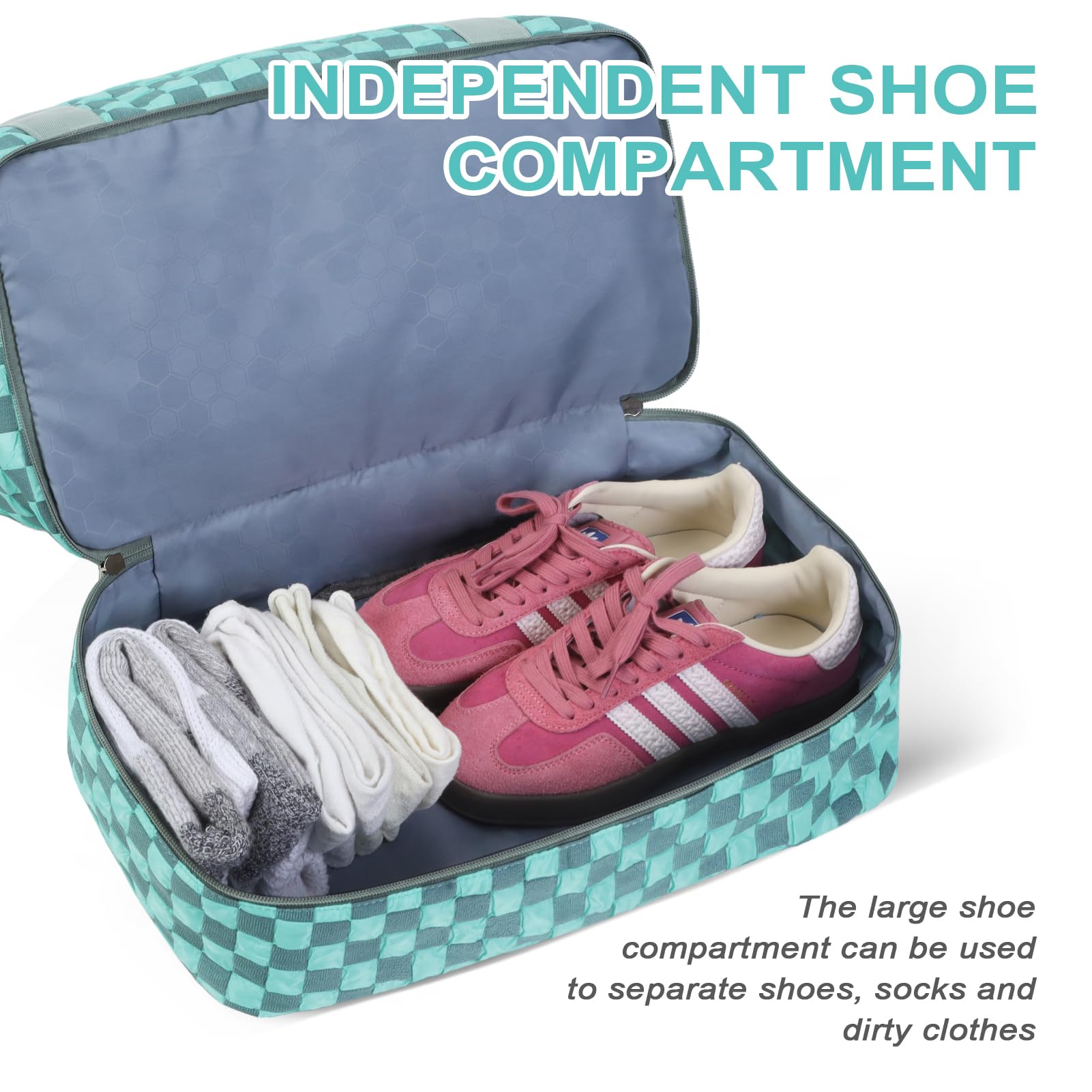 WOOMADA Women's Weekender Bag - Travel Duffel with Shoe Compartment & Wet Pocket | Airline-Approved Carry-On for Weekend Getaways
