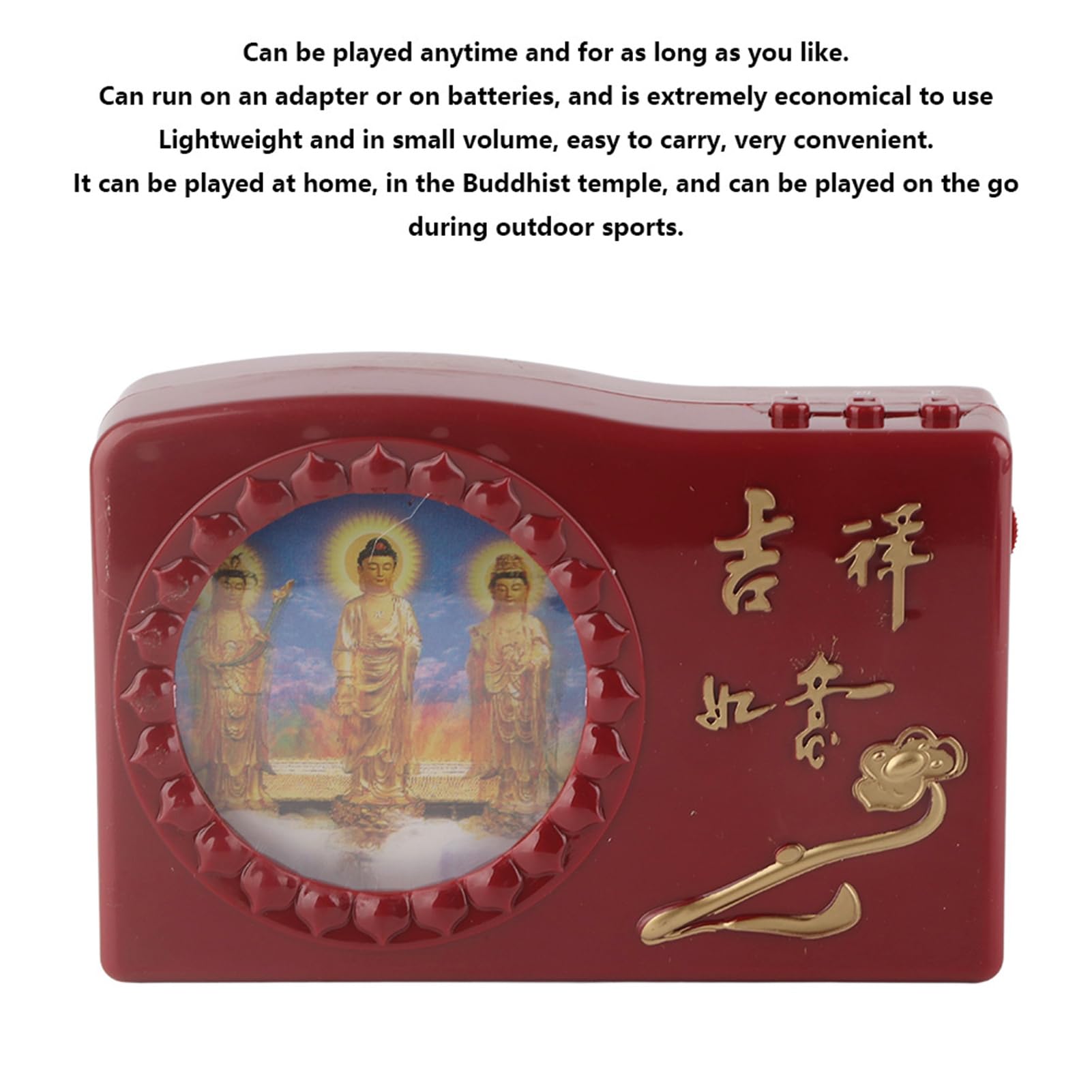 48-in-1 Great Compassion Buddha Machine - LED Prayer Device with FM Transmitter (100-250V) - Perfect for Meditation, Yoga & Spiritual Healing at Home