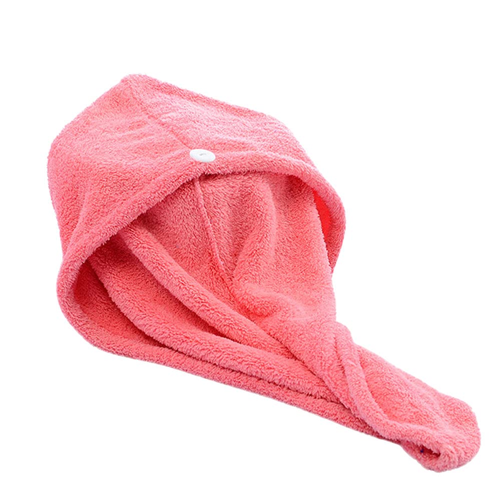 Valcatch Quick-Drying Hair Towel Hat for Women - 1PC Coral Fleece Bath Cap, Solid Color Hair Wrap for Shower & Swimming - Perfect for Post-Workout, Spa Days & Travel Accessories