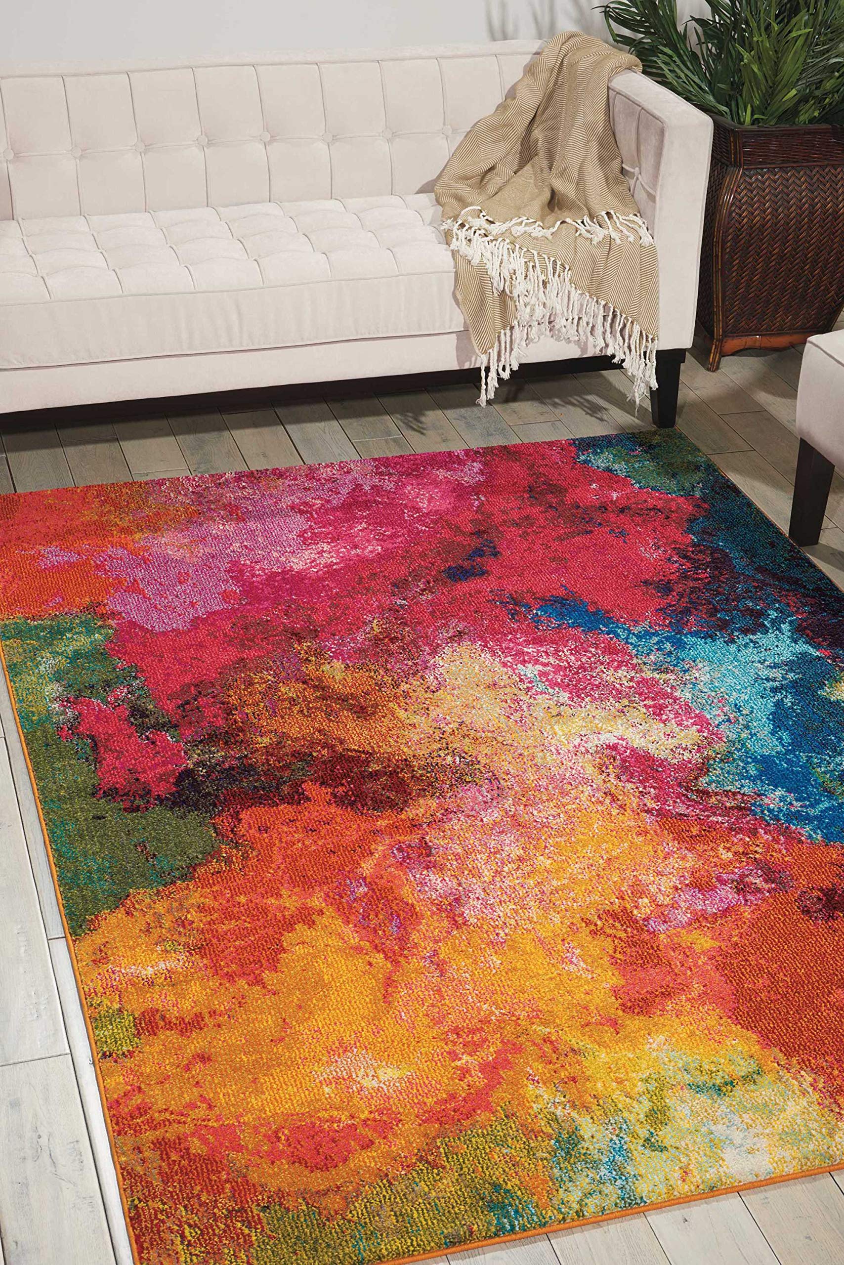 Nourison Celestial Red Palette 5'3