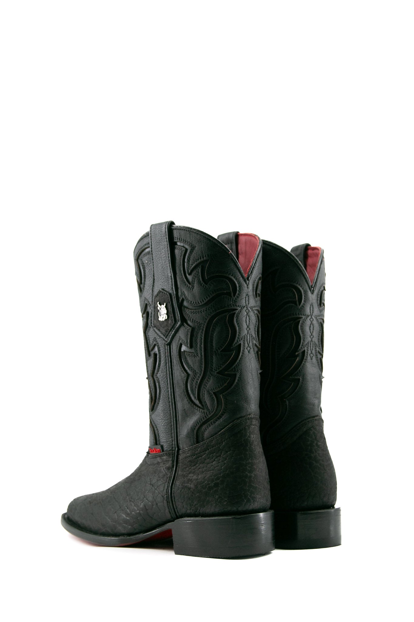 Rock'em Bullneck Red Bottom Rodeo Cowboy Boots for Men - Western Style Leather Riding Boots with Square Toe - Perfect for Country Dancing, Horseback Riding & Outdoor Events