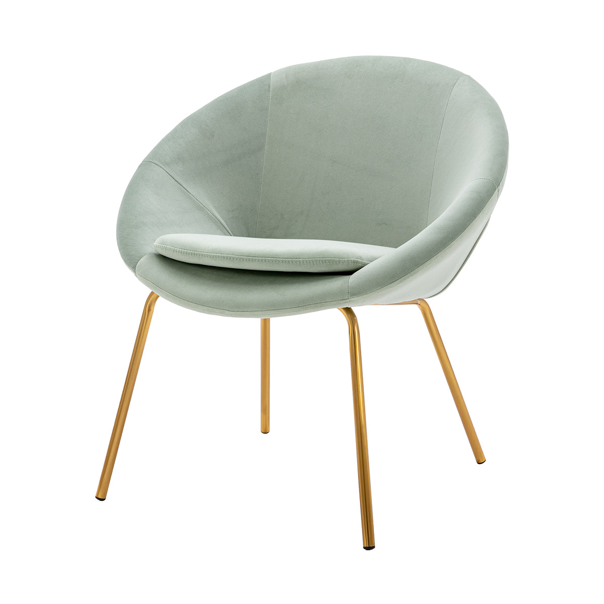 Luxury Halo Velvet Lounge Chair - Modern Velvet Upholstered Accent Chair for Living Room, Bedroom & Office - Soft & Comfortable Reading Chair with Sturdy Metal Legs - Perfect for Relaxing, Reading & Decor