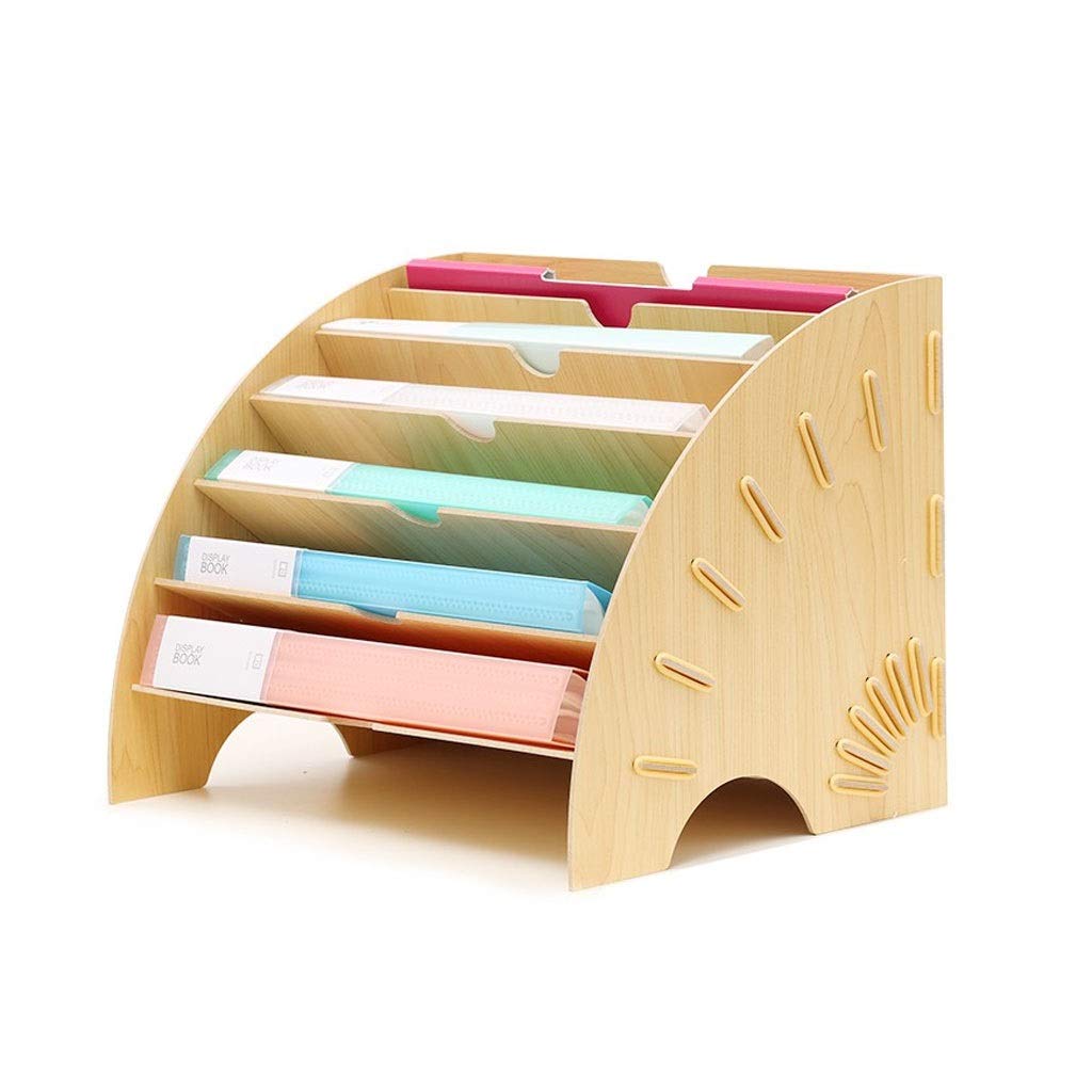 Wooden Desktop File Organizer - Multi-Layer Document Storage Box for Office Supplies, Financial Papers & Folders | Perfect for Home Office Organization & Paperwork Management