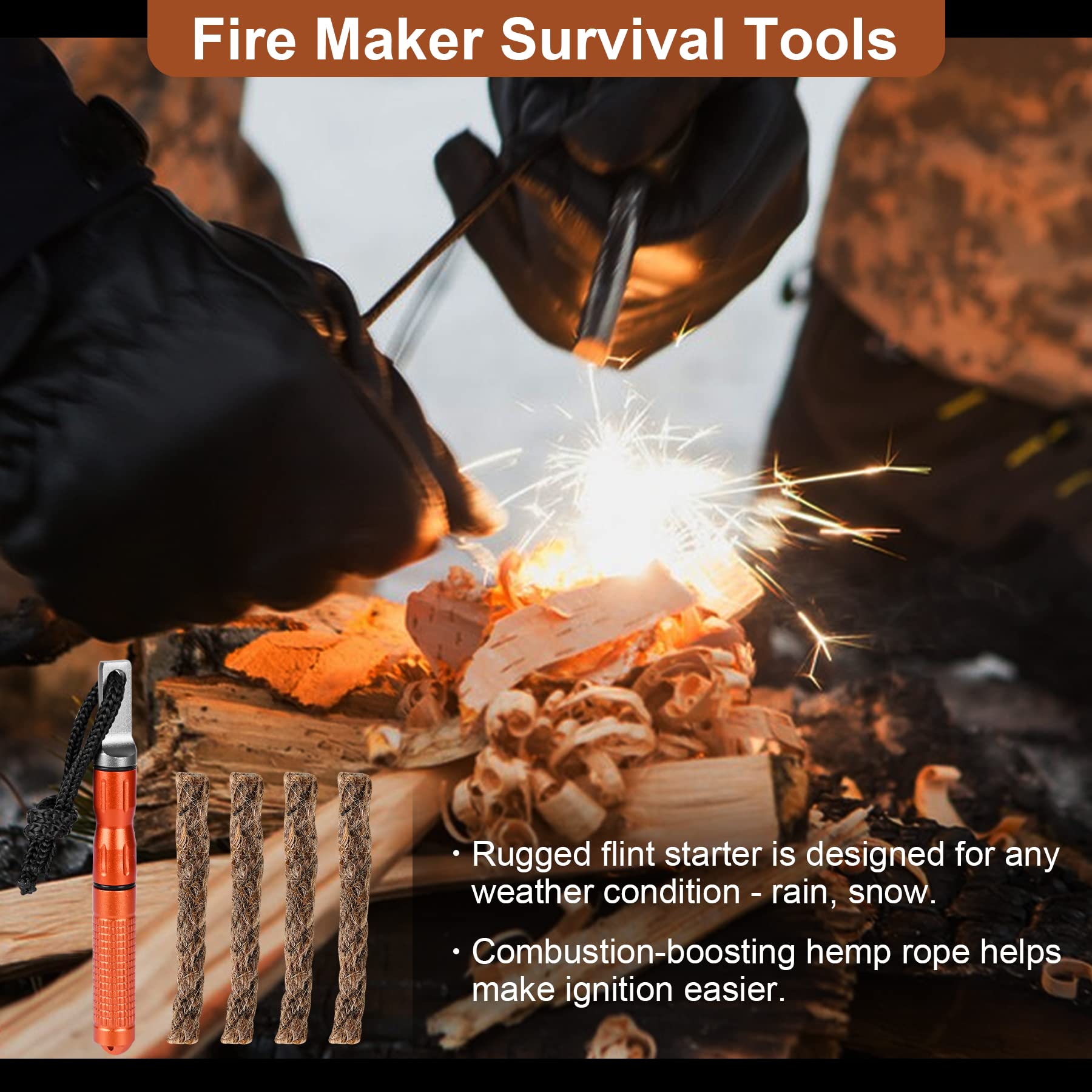 Bushcraft Hand Auger Wrench - Survival Multi-Tool for Outdoor Camping, Backpacking & Bushcrafting | Scotch Eye Wood Auger Drill, Manual Hole Maker & Settlers Wrench for Wilderness Gear & Equipment (Perfect for Building Shelters, Digging Holes & Outdoor Survival Tasks)