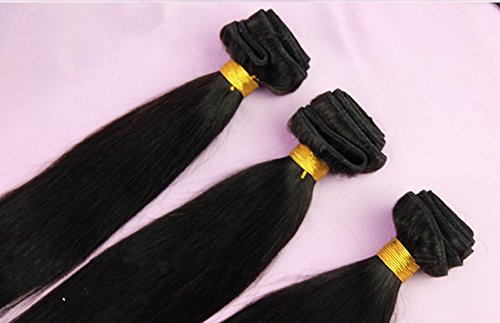3-Way Part 1PC 4x4 Lace Closure with Virgin Indian Remy Human Hair - 3 Bundles Wefts Mixed Length (4PCS Lot) Natural Straight Hair Extensions - Can Be Dyed Any Color - Perfect for Styling, Weaving & Protective Hairstyles