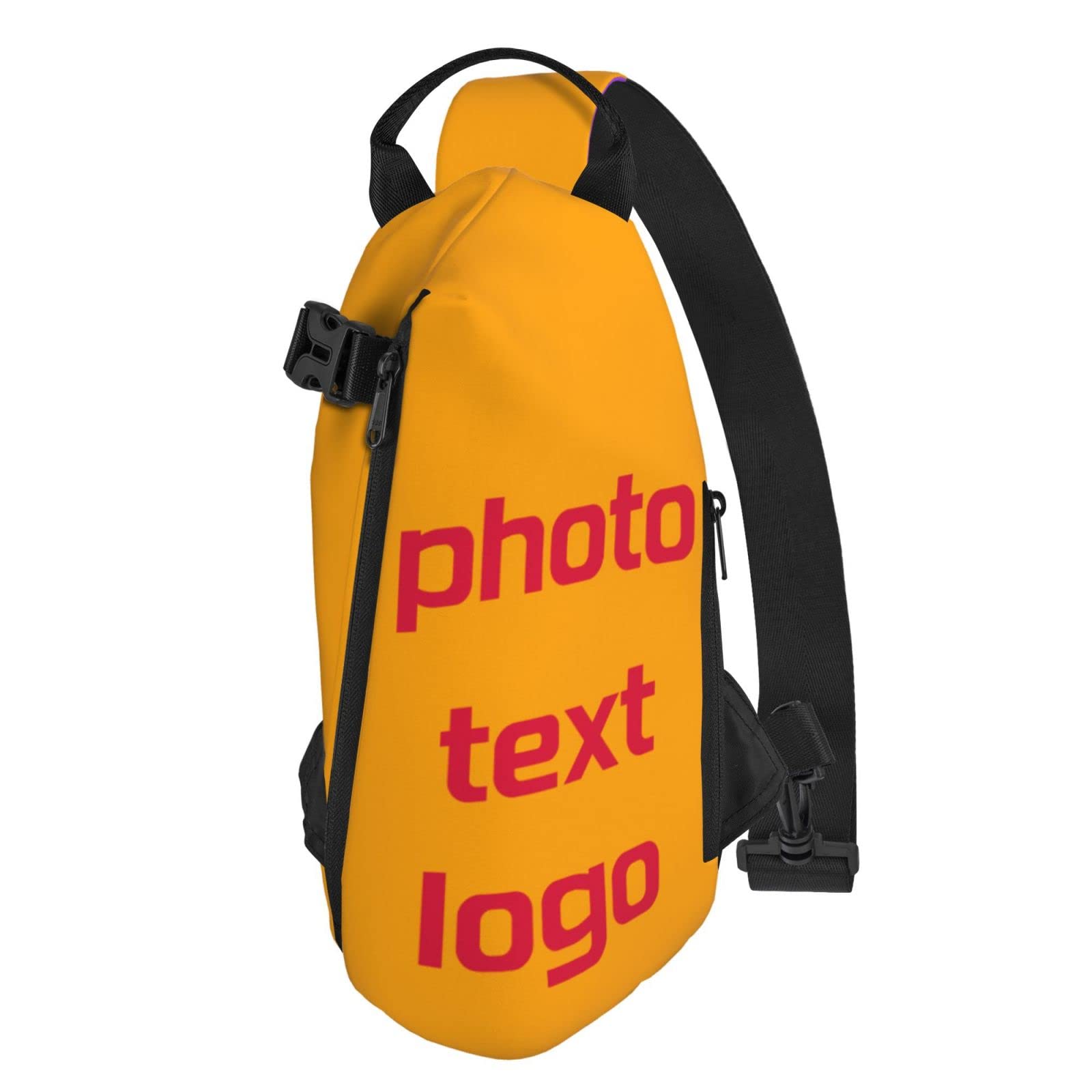 Customizable Crossbody Sling Bag for Men - Personalized Photo & Sports Shoulder Chest Bag - Ideal for Gym, Travel & Everyday Use