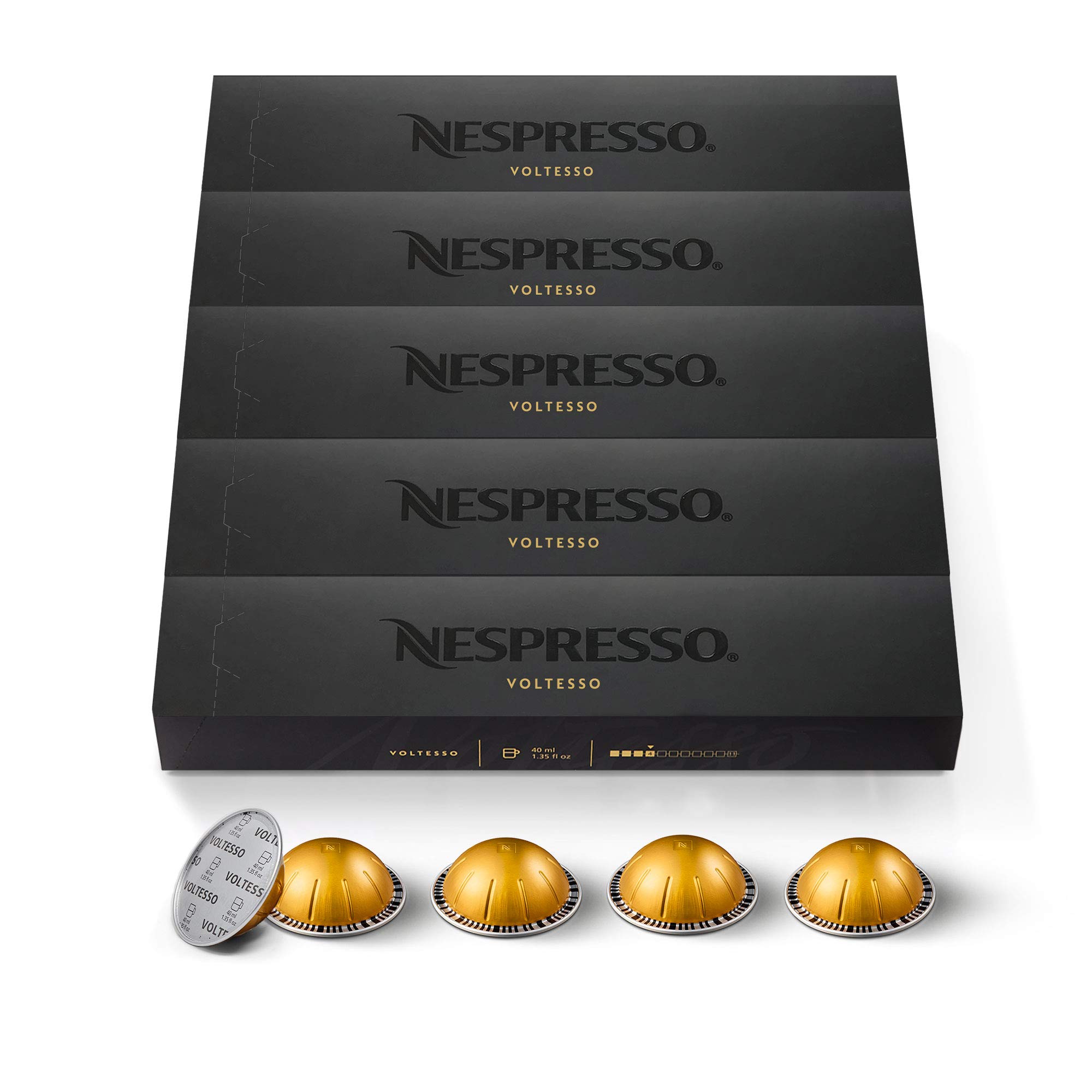 Nespresso VertuoLine Coffee Capsules Bundle - 50 Voltesso + 30 Variety Pack Pods for Vertuo Next & Plus Machines | Perfect for Home & Office Brewing