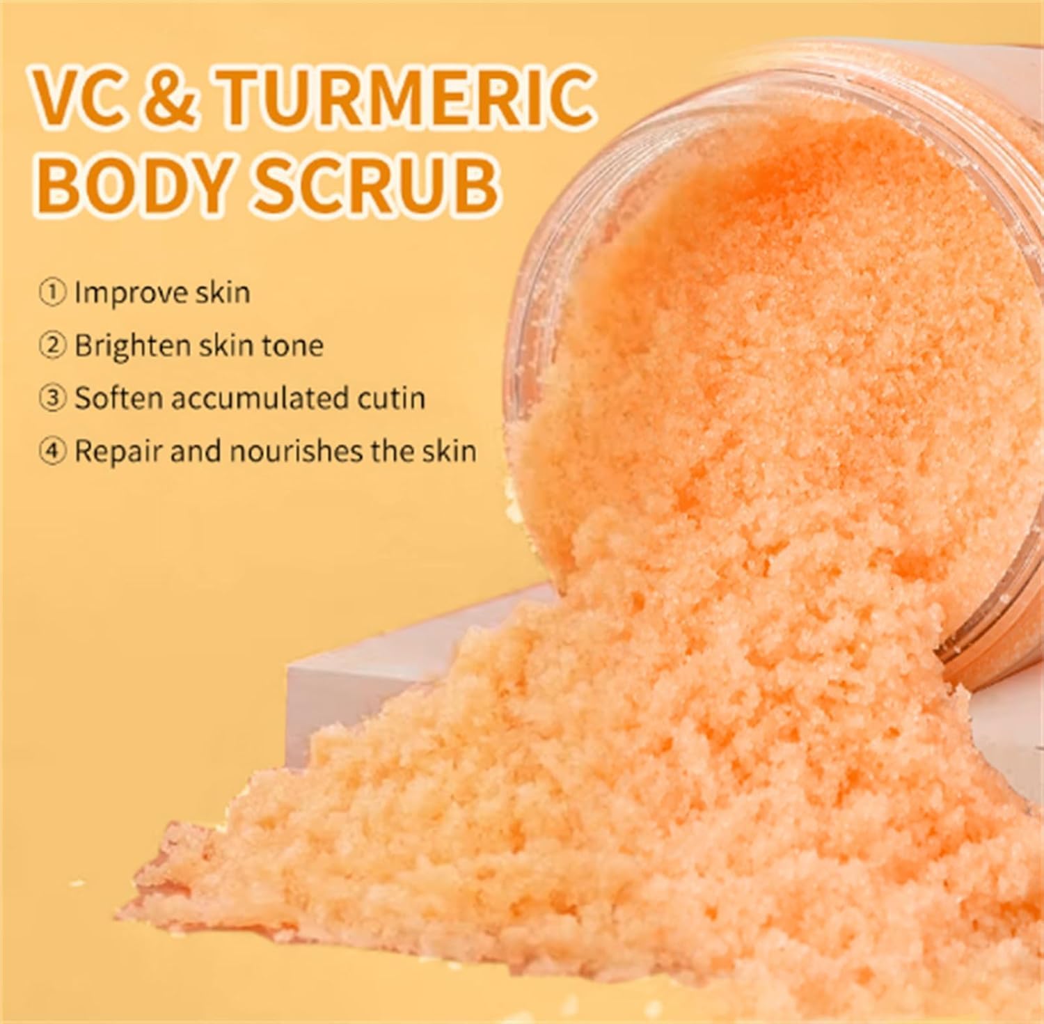 Veenourish Glow Salt Scrub - Natural Exfoliating Body Scrub with Moisturizing Properties for Face, Feet & Full Body Care | Spa Quality Skin Treatment for Dry Skin & Dead Cell Removal | Perfect for Home Spa Days & Self-Care Routines