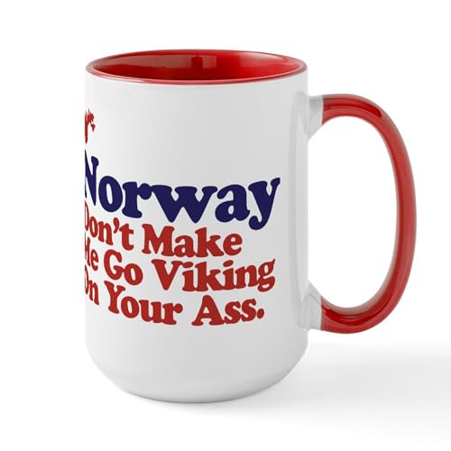 White/Red Inside - 2 Norway Mugs