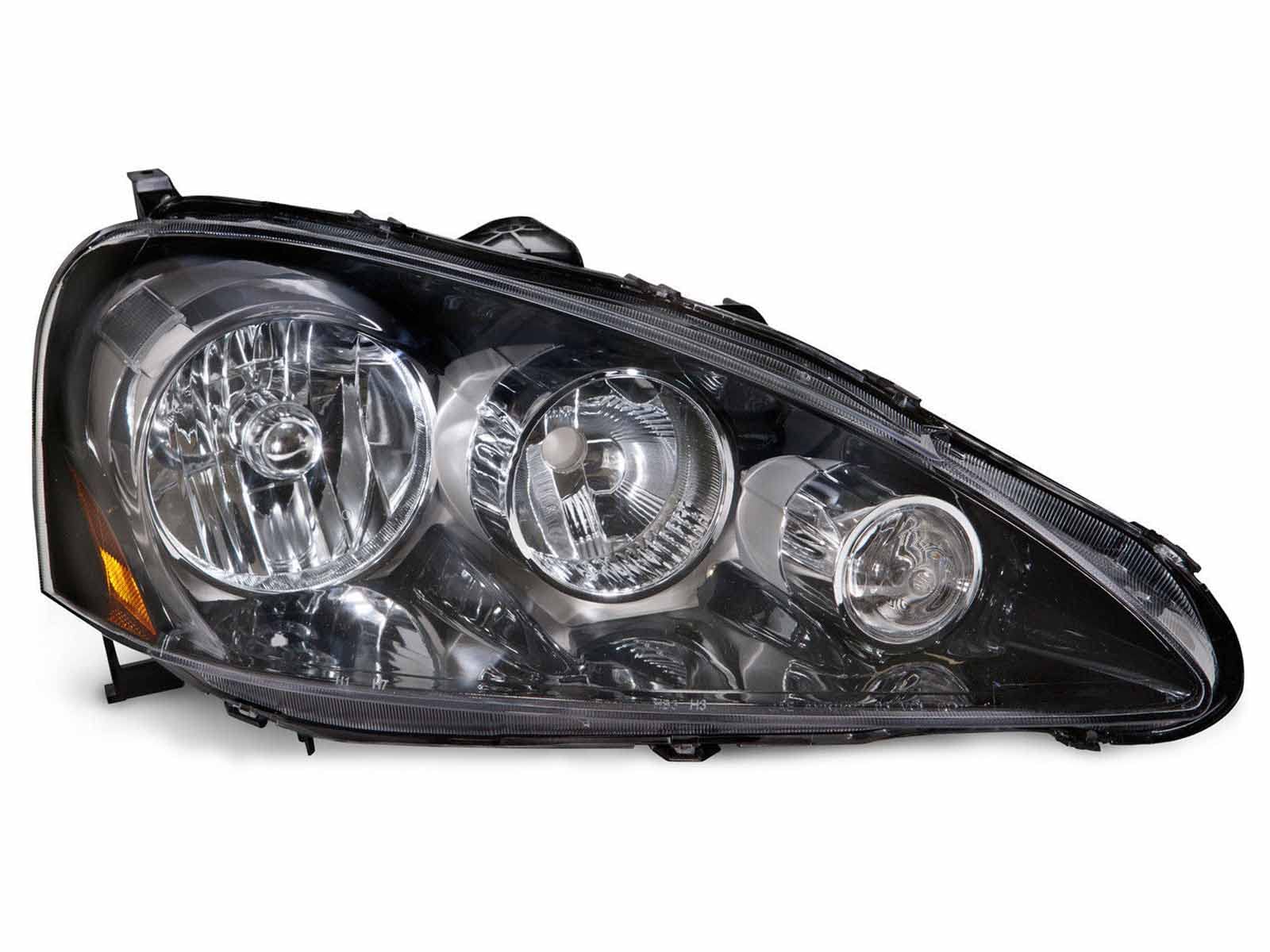 APA Replacement Headlight for 2005-2006 Acura RSX - Right Passenger Side (RH) - Black - Part #33101S6MA51 & AC2519108 - Perfect for Night Driving & Foggy Conditions
