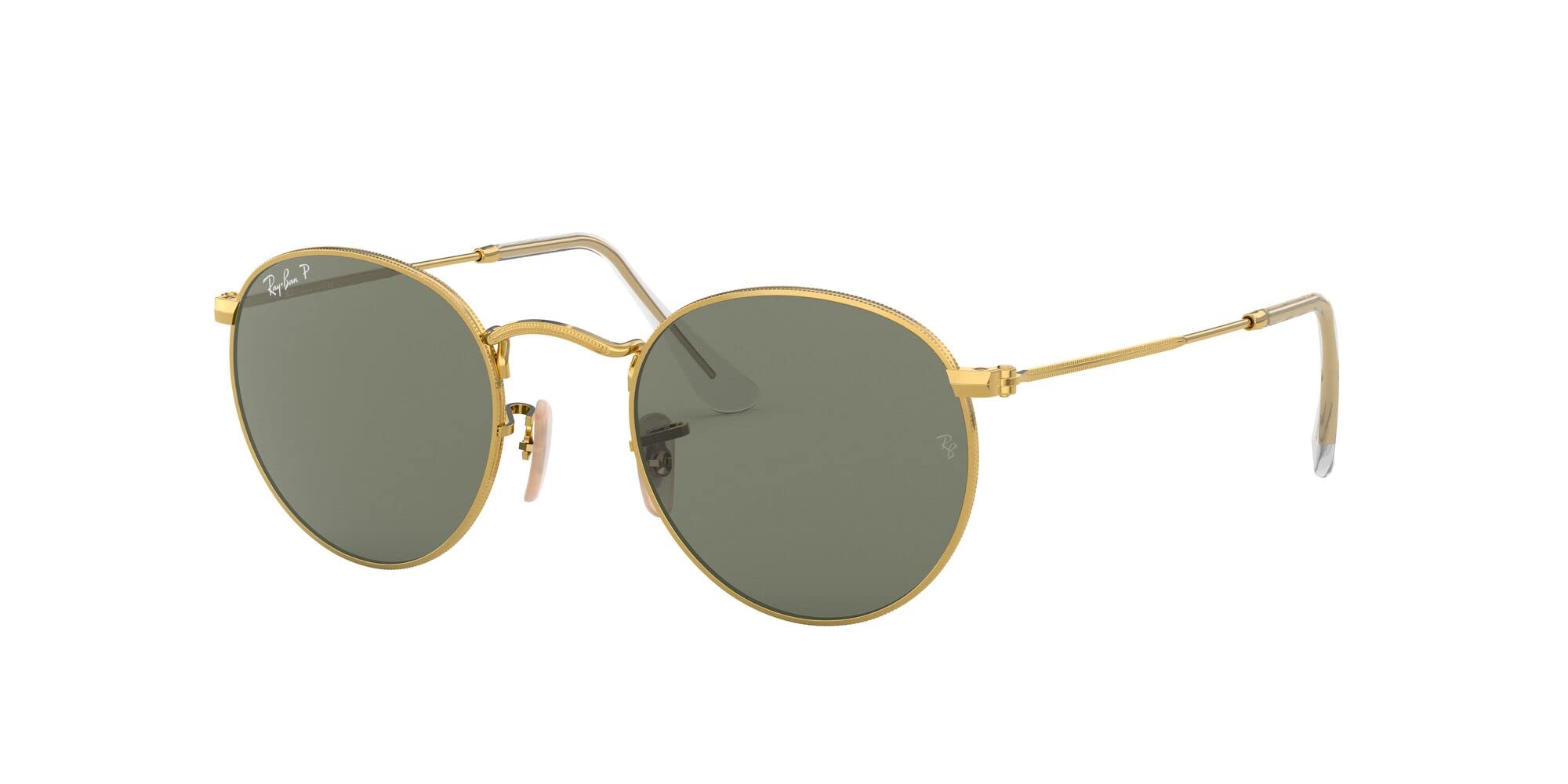 Ray-Ban RB3447 Round Metal Sunglasses for Men & Women - Classic Polarized Aviator Style for Driving, Travel & Outdoor Activities