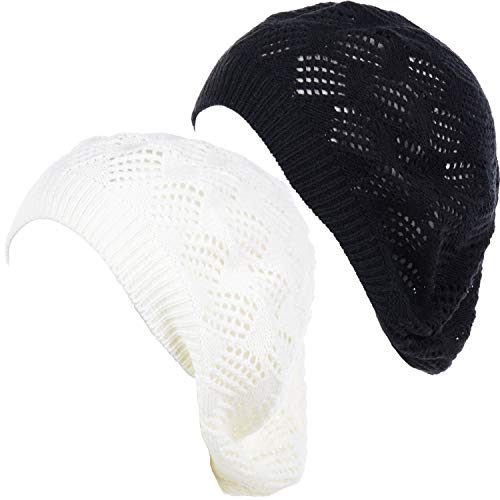 Mesh Diamond Knit-2 Pack-white & Black