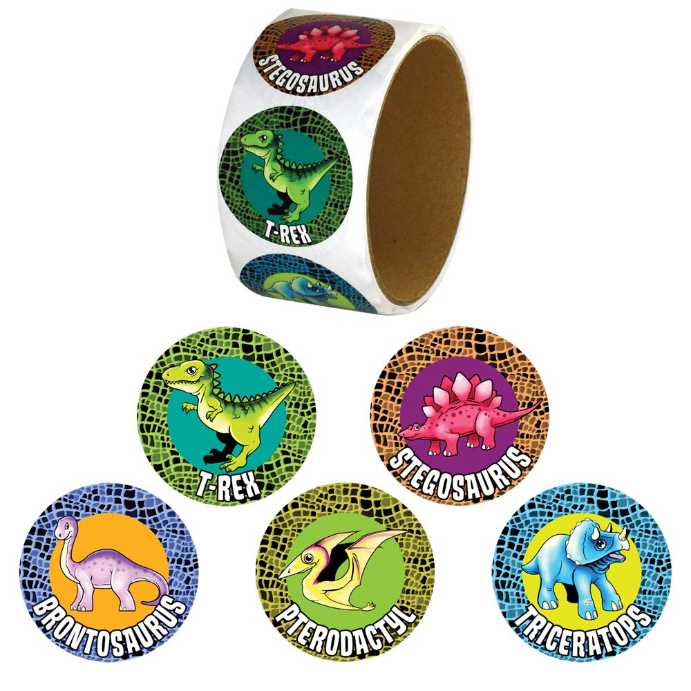 100-Piece Assorted Dinosaur Stickers for Kids - Fun Dino Decals for Scrapbooks, School Projects, Water Bottles & Laptop Decor