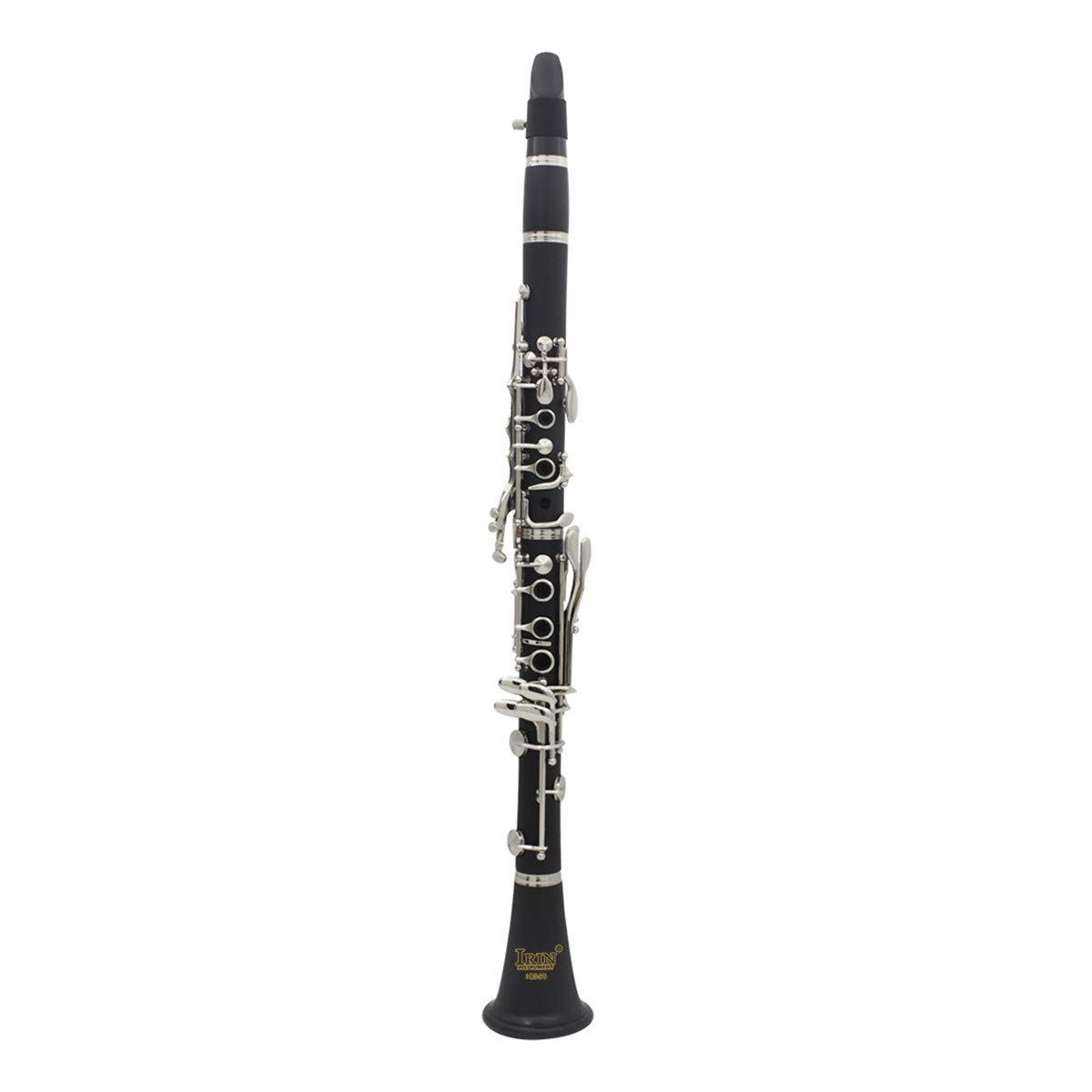 17 Key B Flat Bakelite Clarinet with Reed Clip, Screwdriver, Cleaning Cloth & Case - Professional Woodwind Instrument for Beginners & Students - Perfect for School Bands, Practice & Performances
