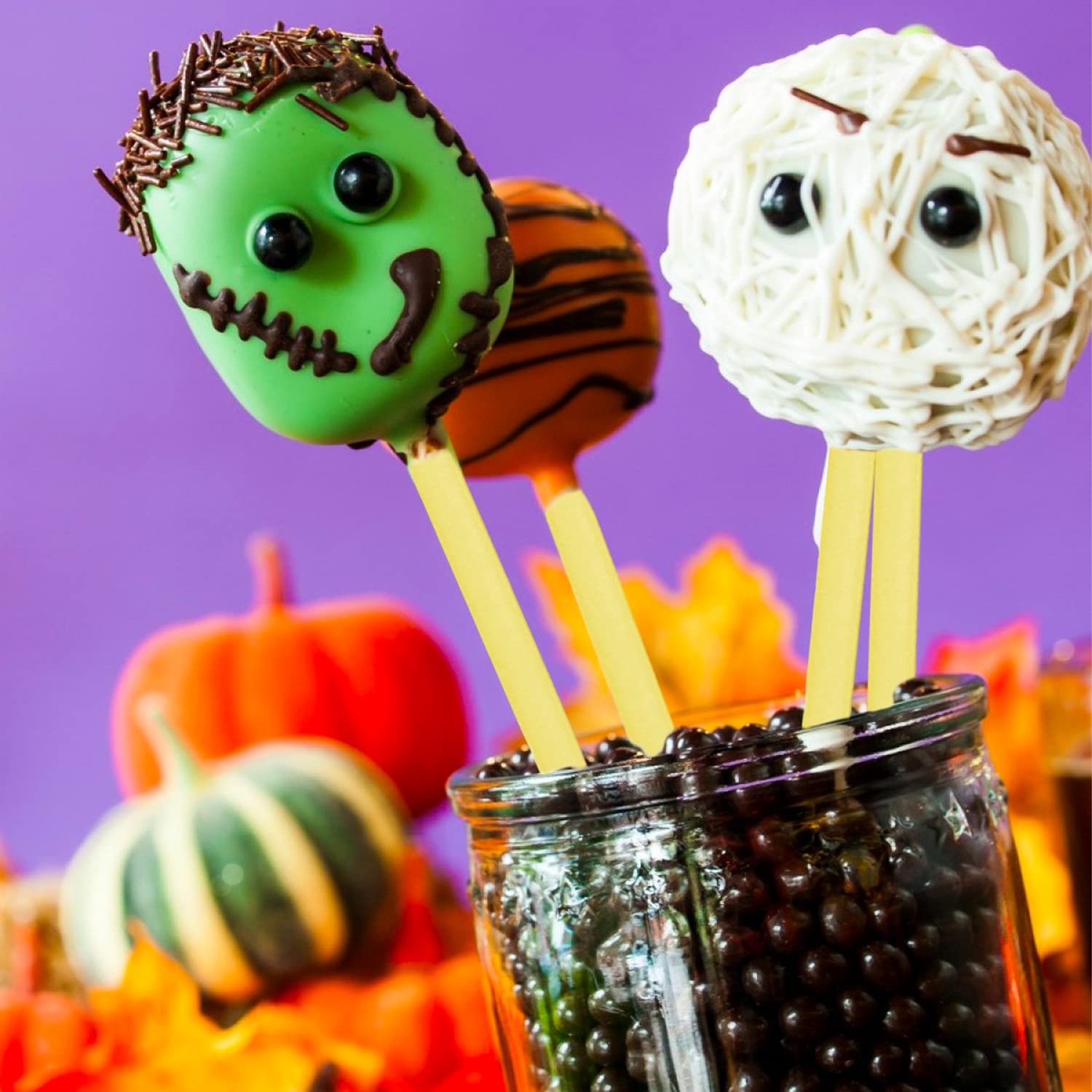 300-Pack Biodegradable Lollipop Sticks for Cake Pops - Eco-Friendly, Food Safe, Sky Blue Paper Sticks for Baking, Candy Making & DIY Crafts | Perfect for Birthday Parties, Wedding Desserts & School Projects