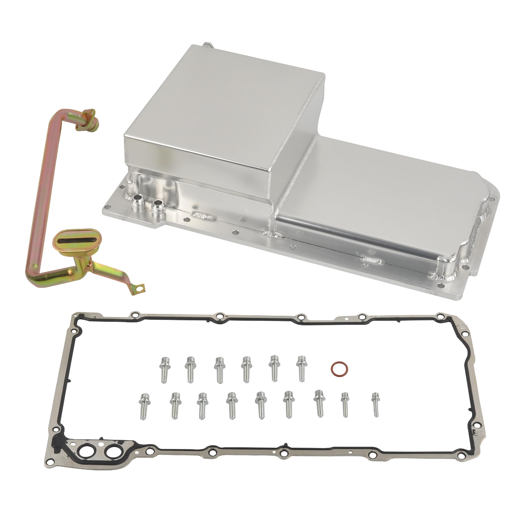 High-Performance GM LS Rear Sump Aluminum Oil Pan Kit - 7 Quart Capacity for LS1, LS2, LS3, LS6 & LQ9 Engines - Perfect for Racing, Hot Rods & Engine Upgrades