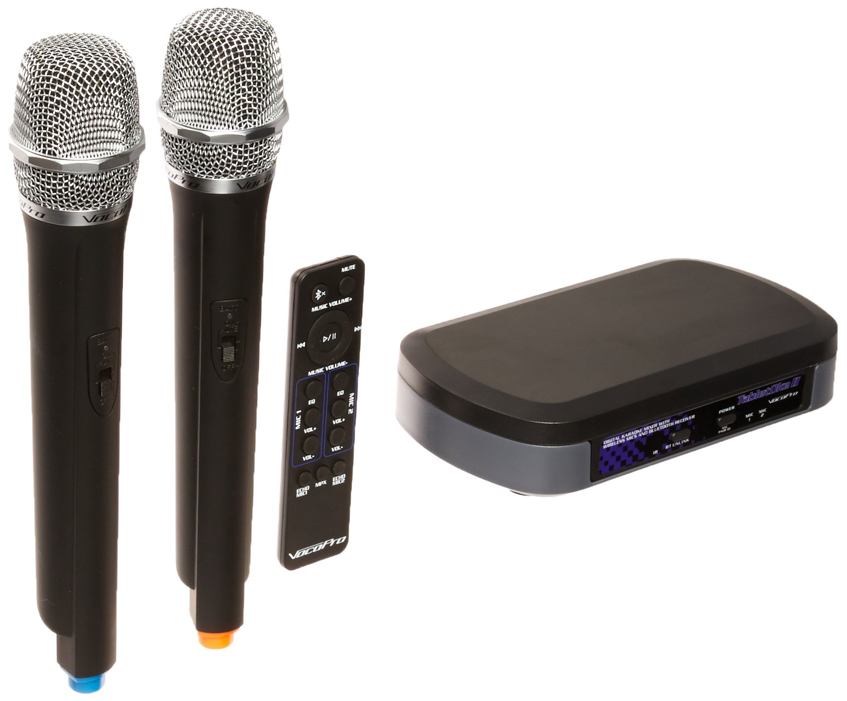 VocoPro Digital Karaoke Mixer with Wireless Microphones & Bluetooth Receiver - TabletOke-II | Professional Home Karaoke System for Parties, Bars & Entertainment