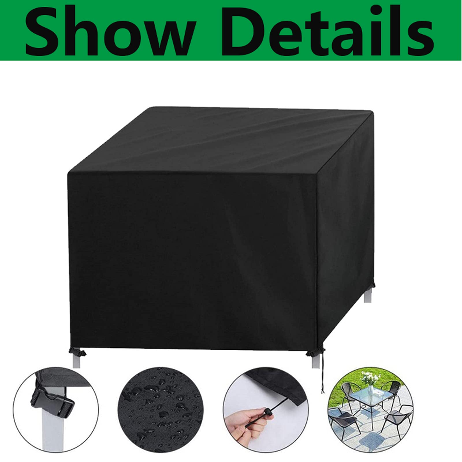 Waterproof Outdoor Furniture Covers 138x102x35in - Heavy Duty Windproof Square Patio Table Covers for Dining Sets - All-Weather Protection Against Rain, Snow & Winter Conditions - Perfect for Backyard, Garden & Outdoor Dining Areas