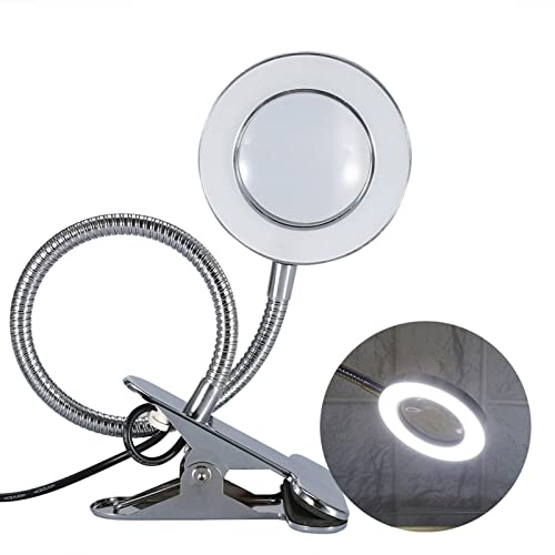 Portable Magnifying Lamp with Clip - USB Desk Lamp for Permanent Makeup, Tattoo, Skincare, Reading & Study - Perfect for Beauty Professionals & Home Office Workspace