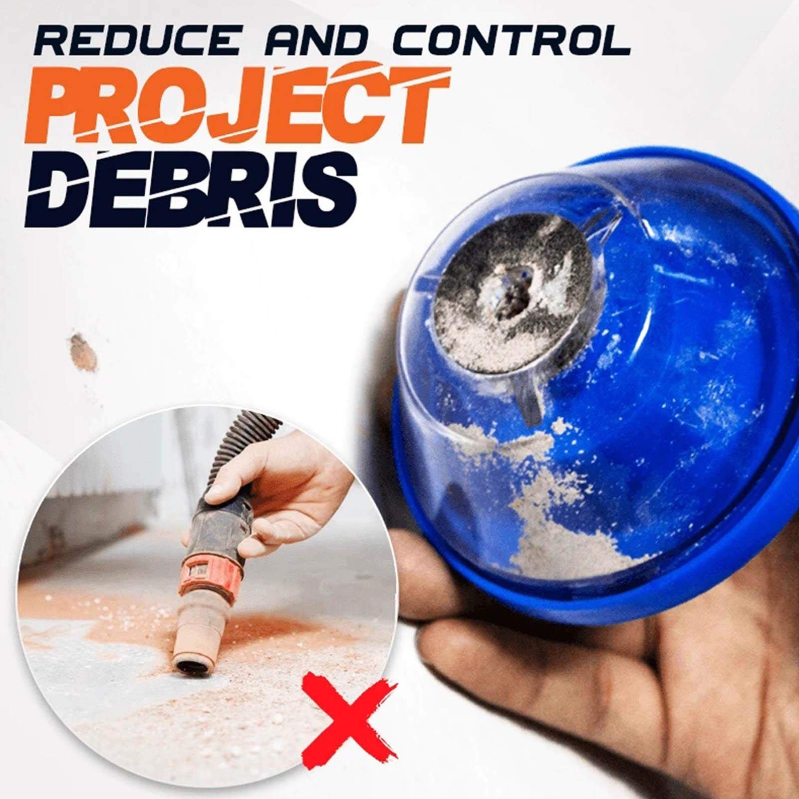 Electric Hammer Dust Collector - Universal Drill Dust Catcher Attachment for Drywall, Saw & Power Tools | Dust Bowl Accessory for Cleaner Workspace & DIY Projects | Perfect for Construction, Renovation & Woodworking