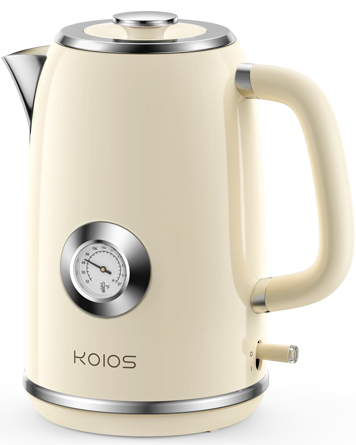 1.8L Electric Kettle with Temperature Control - 1500W Fast Boiling Stainless Steel Tea Kettle - Retro Style with LED Light, Auto Shut-Off & Boil-Dry Protection - Perfect for Home, Office & Tea Enthusiasts