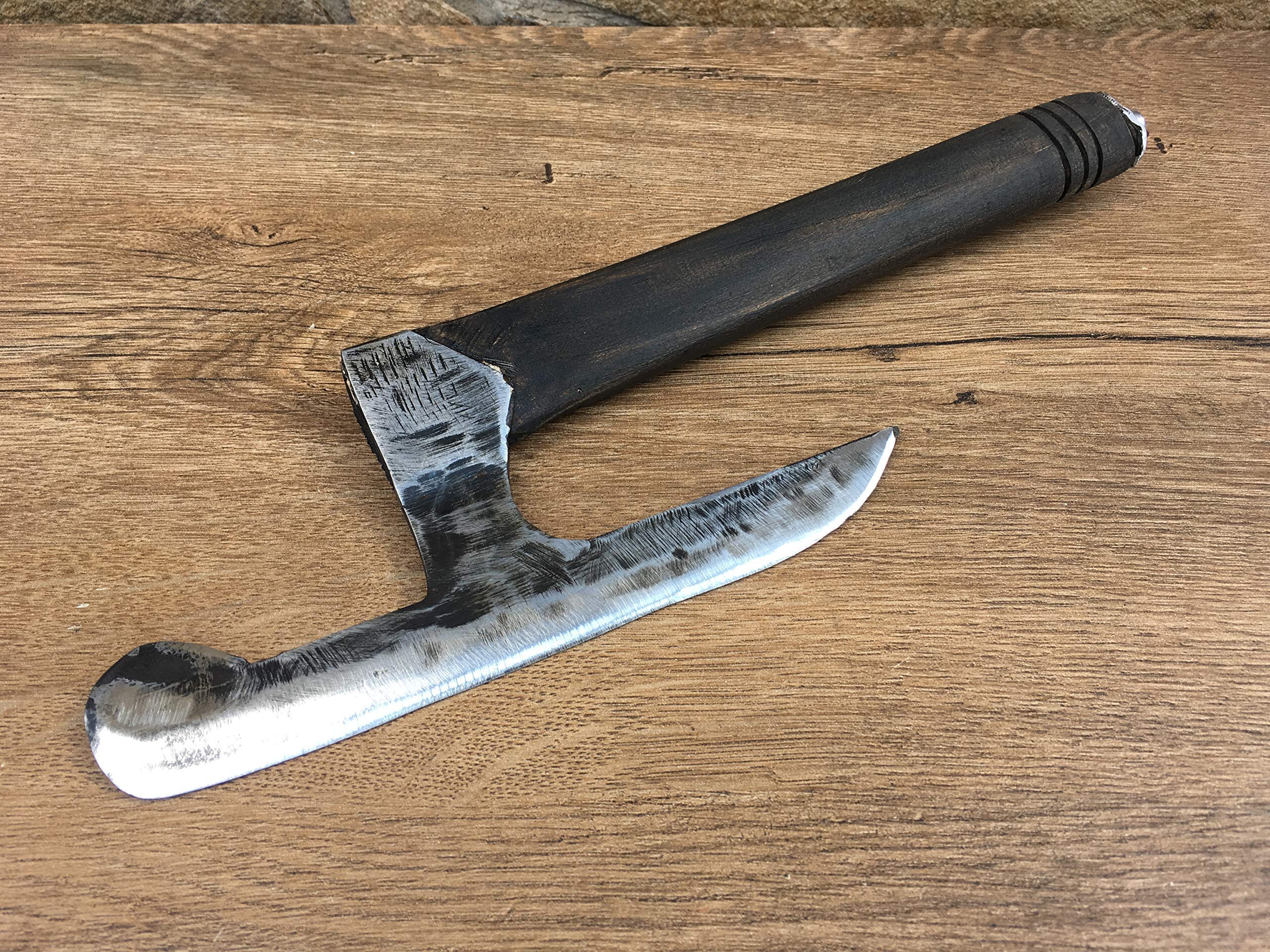 Premium Viking Kitchen Axe - Handcrafted Wooden Butcher's Axe for Cooking & Wood Carving - Perfect Chef Gift & Cutting Board Companion for Outdoor & Culinary Use