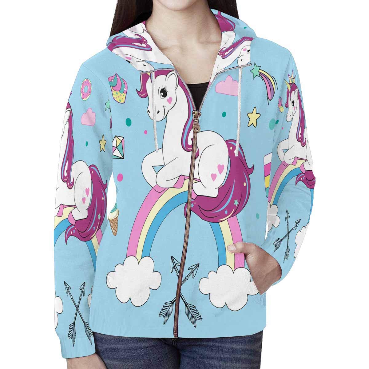 InterestPrint Women's Cute Sloth Hoodie Sweatshirt - Soft Pullover Fleece Hooded Sweater for Casual Wear, Lounge & Outdoor Activities