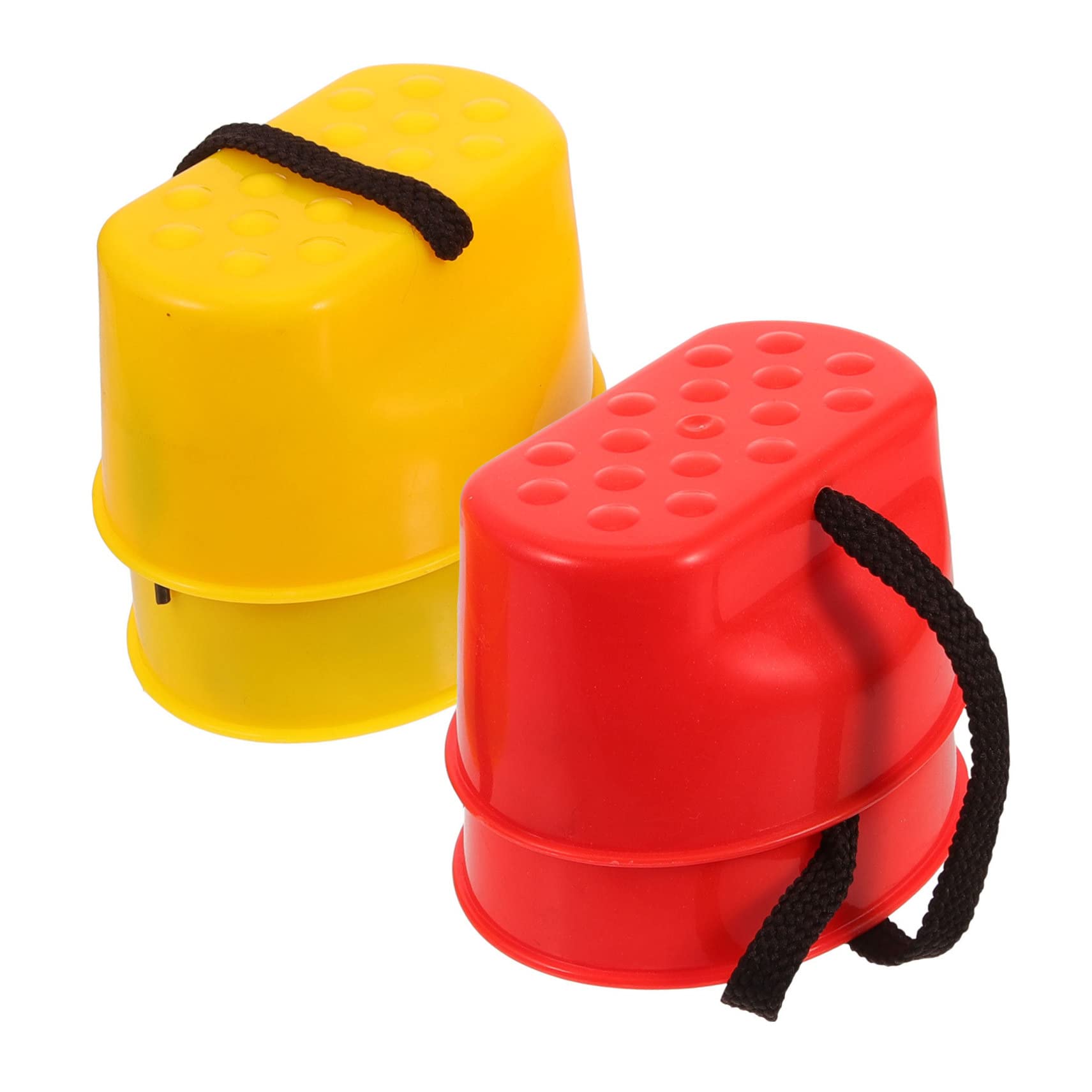 Yardwe 2 Pairs Kids Balance Stilts - Adjustable Stepper Walking Toys for Children, Fun Bucket Feet Stilts for Toddlers & Preschoolers - Plastic Training Stilts for Outdoor Play, Backyard Games & Parent-Child Bonding Activities
