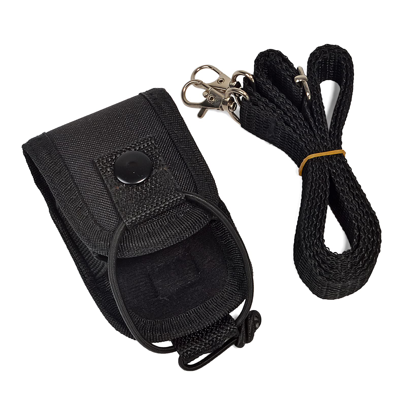 HYS Universal Radio Holster Belt Clip Case - Compatible with Baofeng UV5R, 888S, Motorola Talkabout, Midland, Cobra Walkie Talkies - Hands-Free Belt or Shoulder Strap Mount for Outdoor, Hiking, Camping, Security & Emergency Use