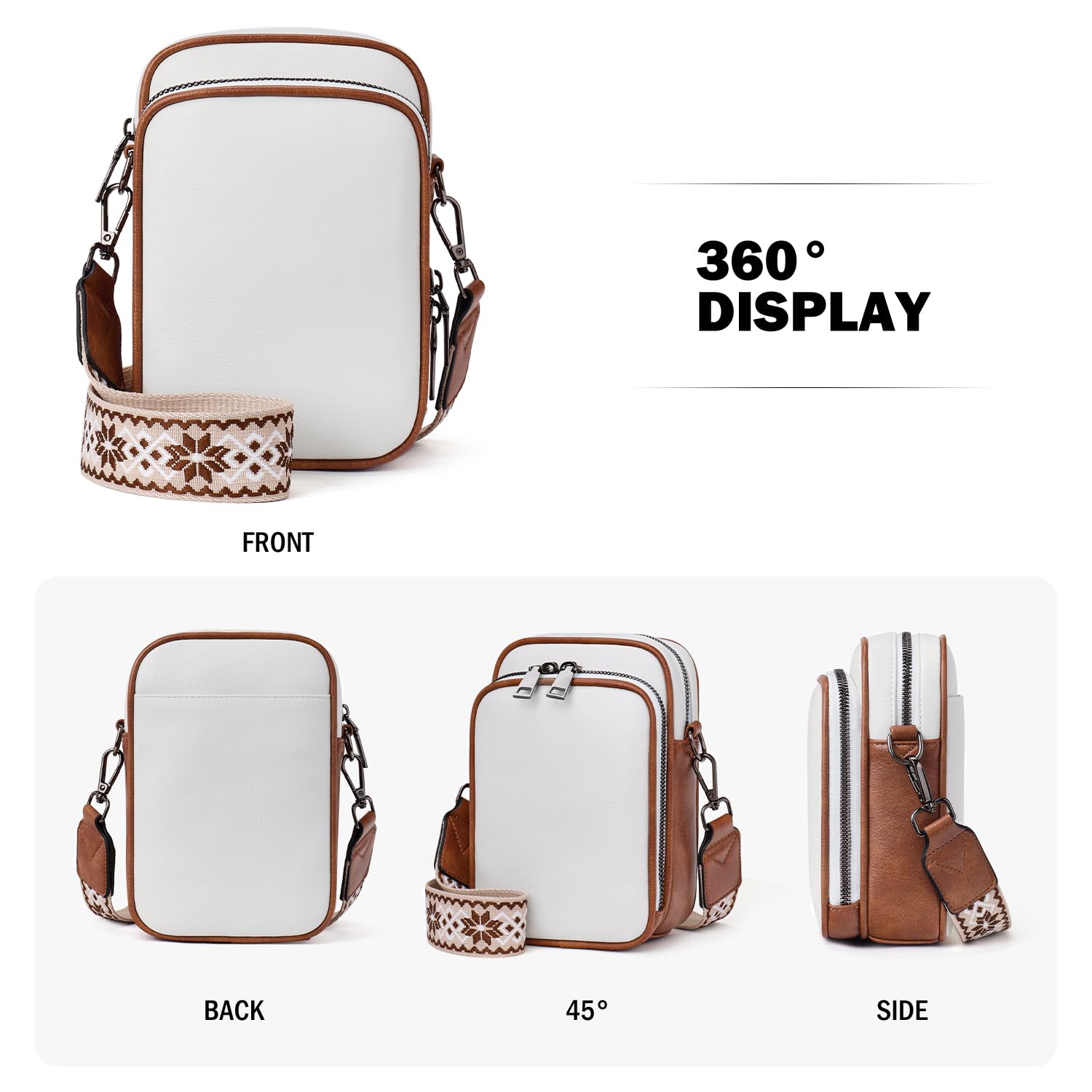 Trendy Vegan Leather Crossbody Bag for Women - Small Cell Phone Purse with Built-in Wallet | Perfect for Everyday Use, Travel & Shopping