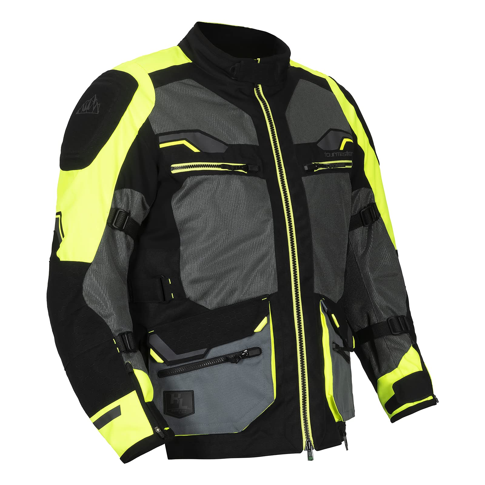 Tourmaster Men's Ridgecrest Mesh Adventure Motorcycle Jacket - Breathable Protective Riding Gear for Summer & Long-Distance Tours | Perfect for Street Bikers & Adventure Riders