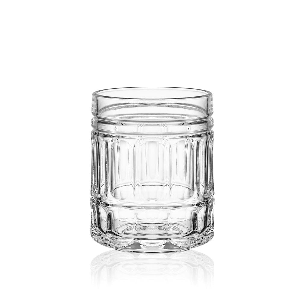 Premium Lawrence Set of 4 Double Old Fashioned Whiskey Glasses - Heavy Base Crystal Clear Barware for Bourbon, Scotch & Cocktails - Perfect for Home Bars, Gifts & Entertaining