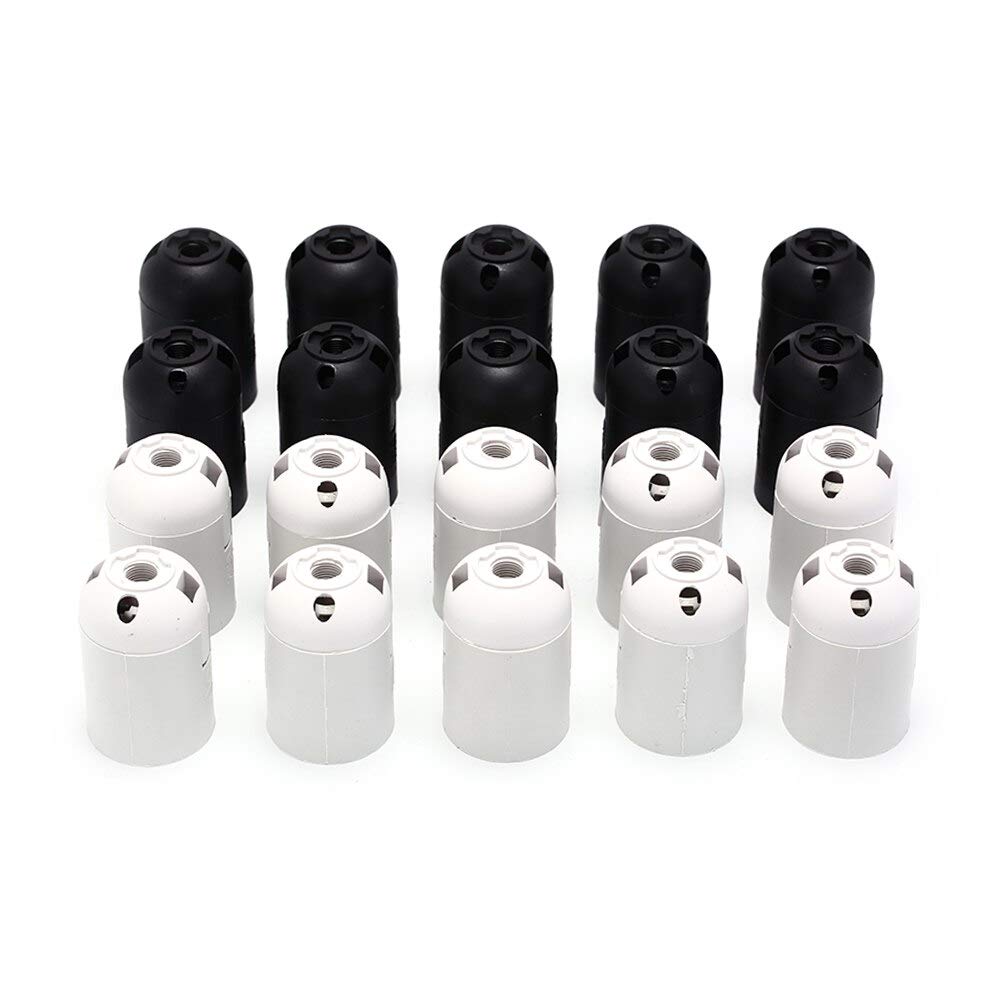 10pcs LED Lamp Bulb Base Conversion Holder Socket Adapter - White Color for Home, Office & DIY Lighting Projects