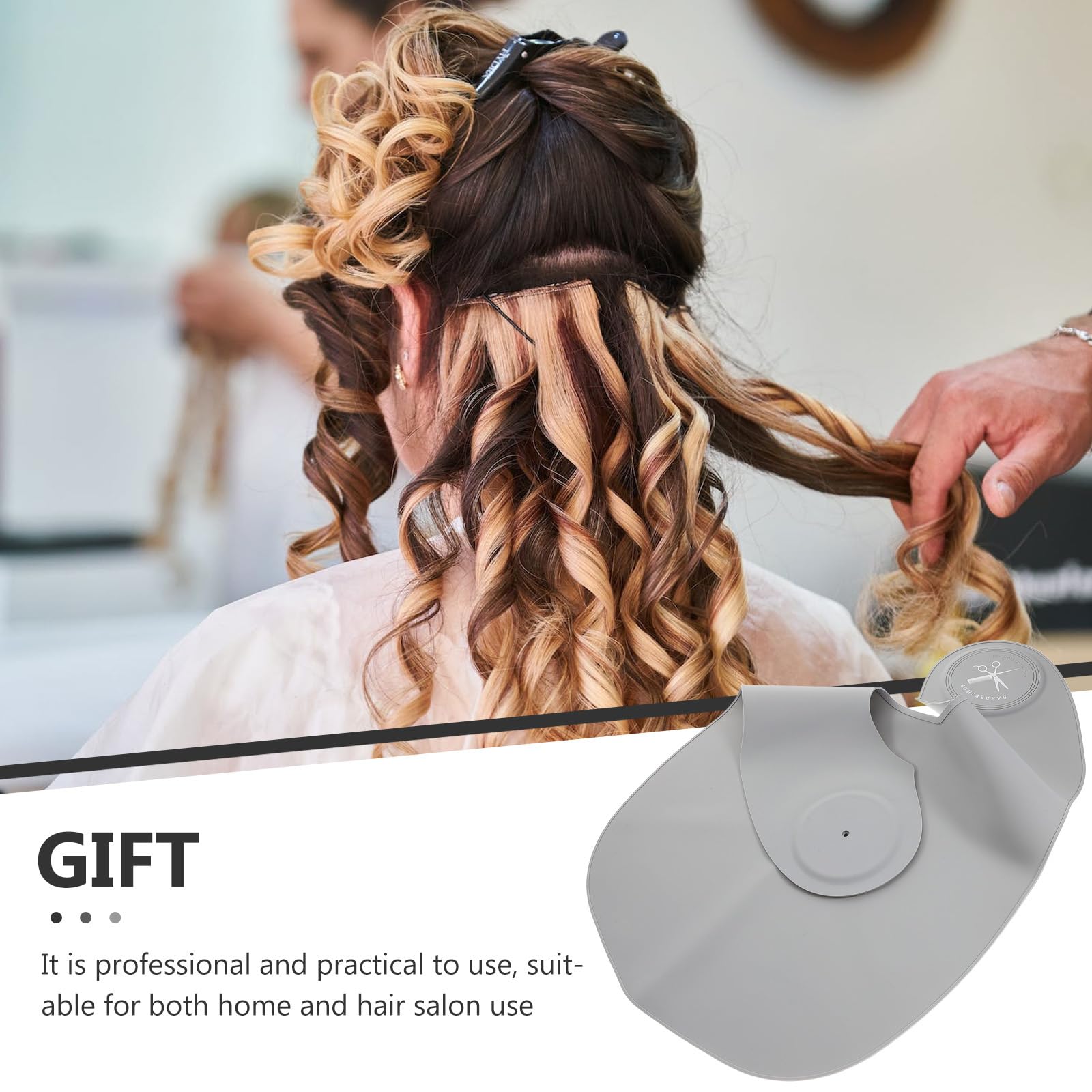 FOMIYES Silicone Hair Dye Collar - Waterproof Salon Neck Wrap for Hair Coloring & Cutting - Reusable Beauty Hair Protector for Salon & Home Use