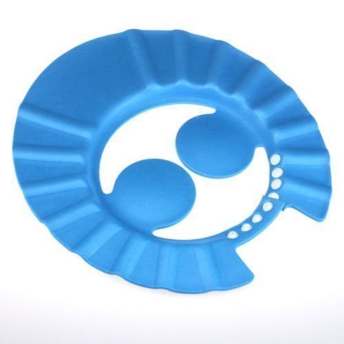 **Dpiszone Adjustable Baby Shower Cap - Soft & Safe Hair Wash Hat for Infants & Toddlers - Waterproof Eye & Ear Protector - Leaves Design - Perfect for Bath Time, Swimming & Sensitive Skin (Multicolor)**