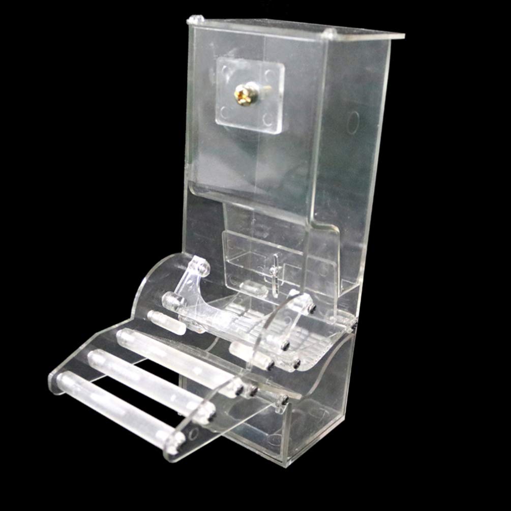 Balacoo Automatic Parrot Feeder - Small Square Bird Food Tray Container for Cage, Canary & Outdoor Use - Durable Pet Bird Feeder for Easy Feeding at Home or Garden